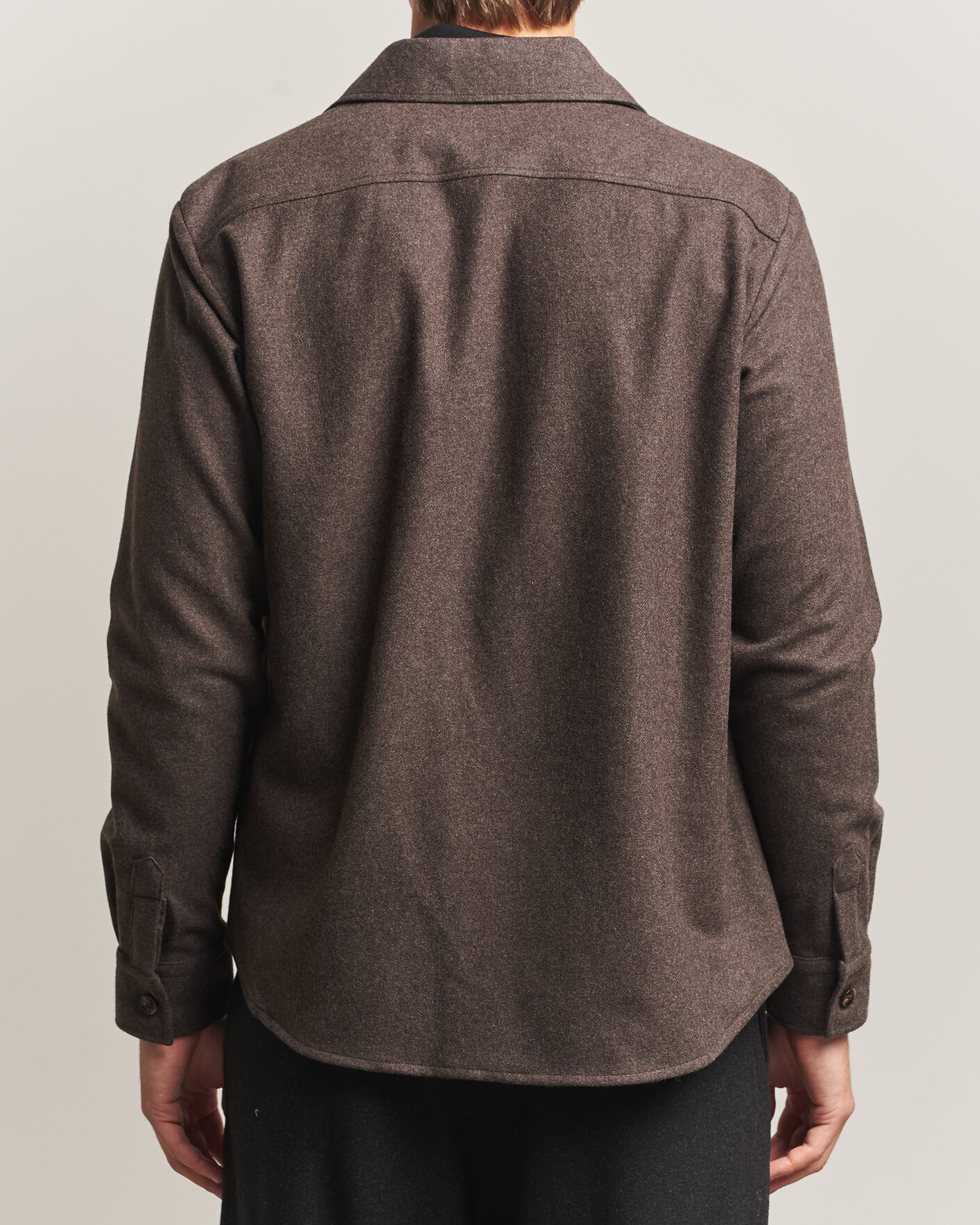 Hombres | Camisas | Oscar Jacobson | Magnus Wool Shirt Jacket Brown
