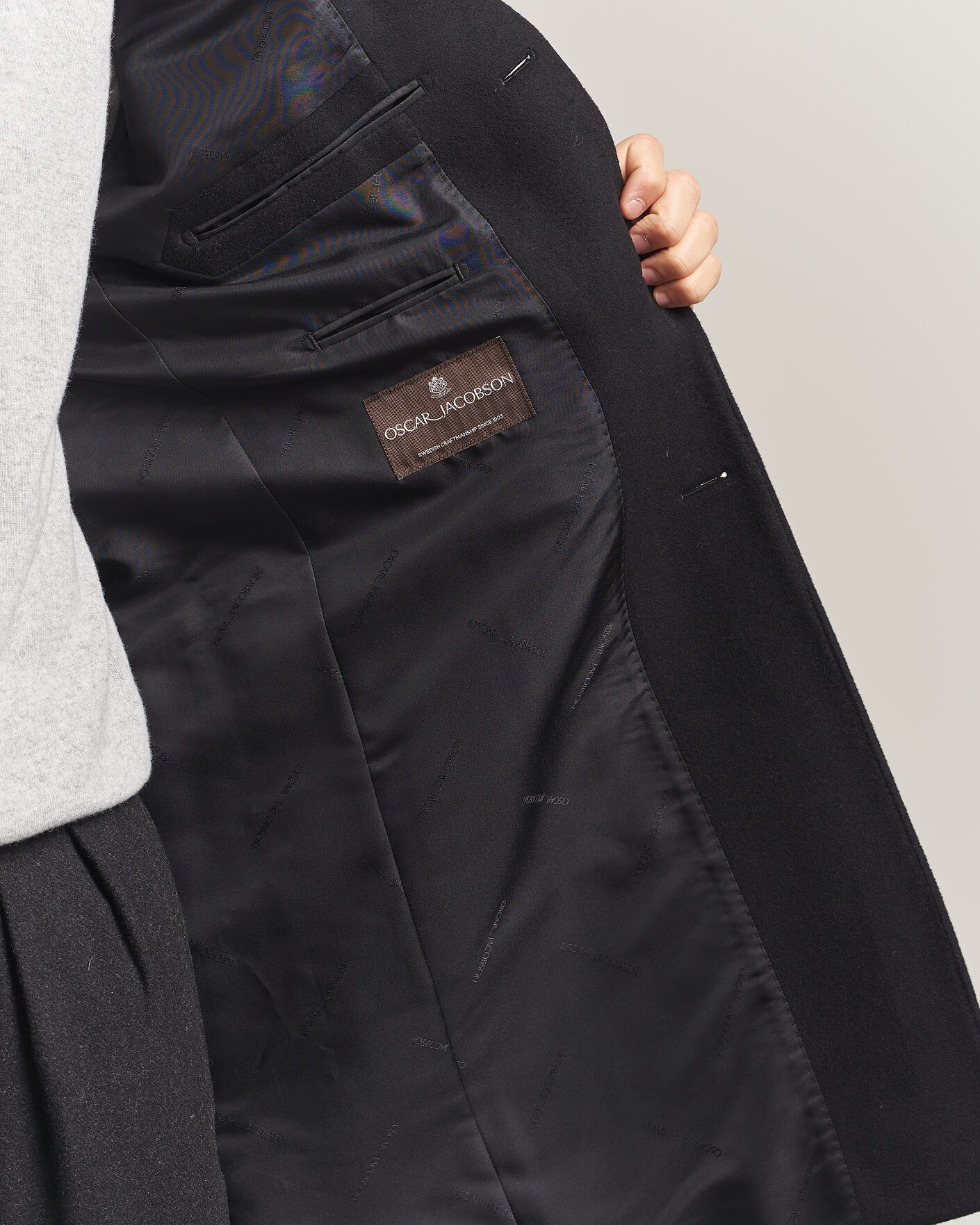 Hombres | Abrigos y chaquetas | Oscar Jacobson | Sergio Wool Coat Black