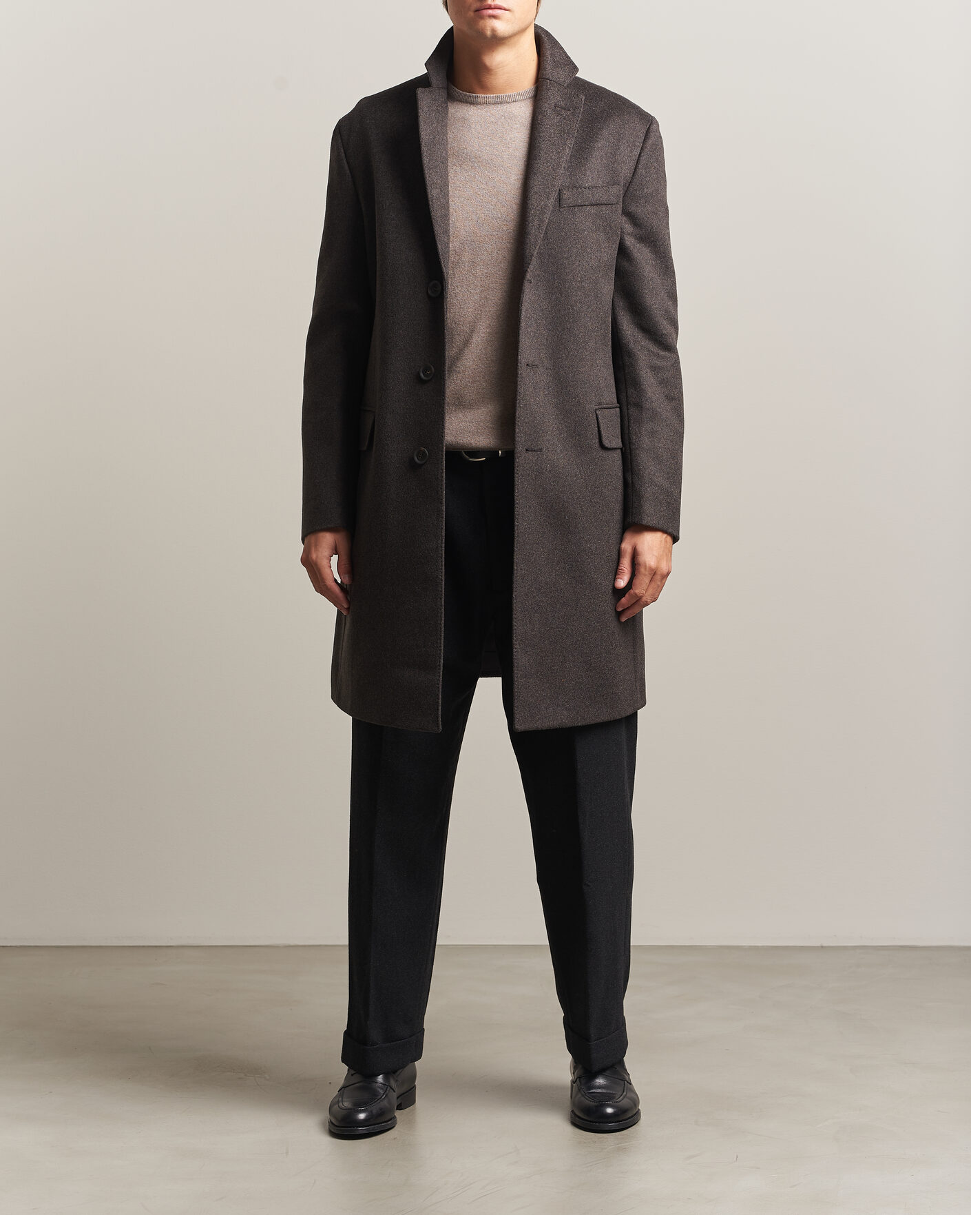 Hombres | Abrigos y chaquetas | Oscar Jacobson | Sergio Wool Coat Brown