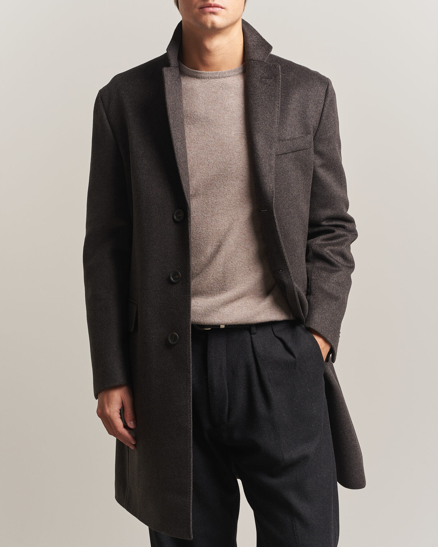 Hombres | Abrigos y chaquetas | Oscar Jacobson | Sergio Wool Coat Brown