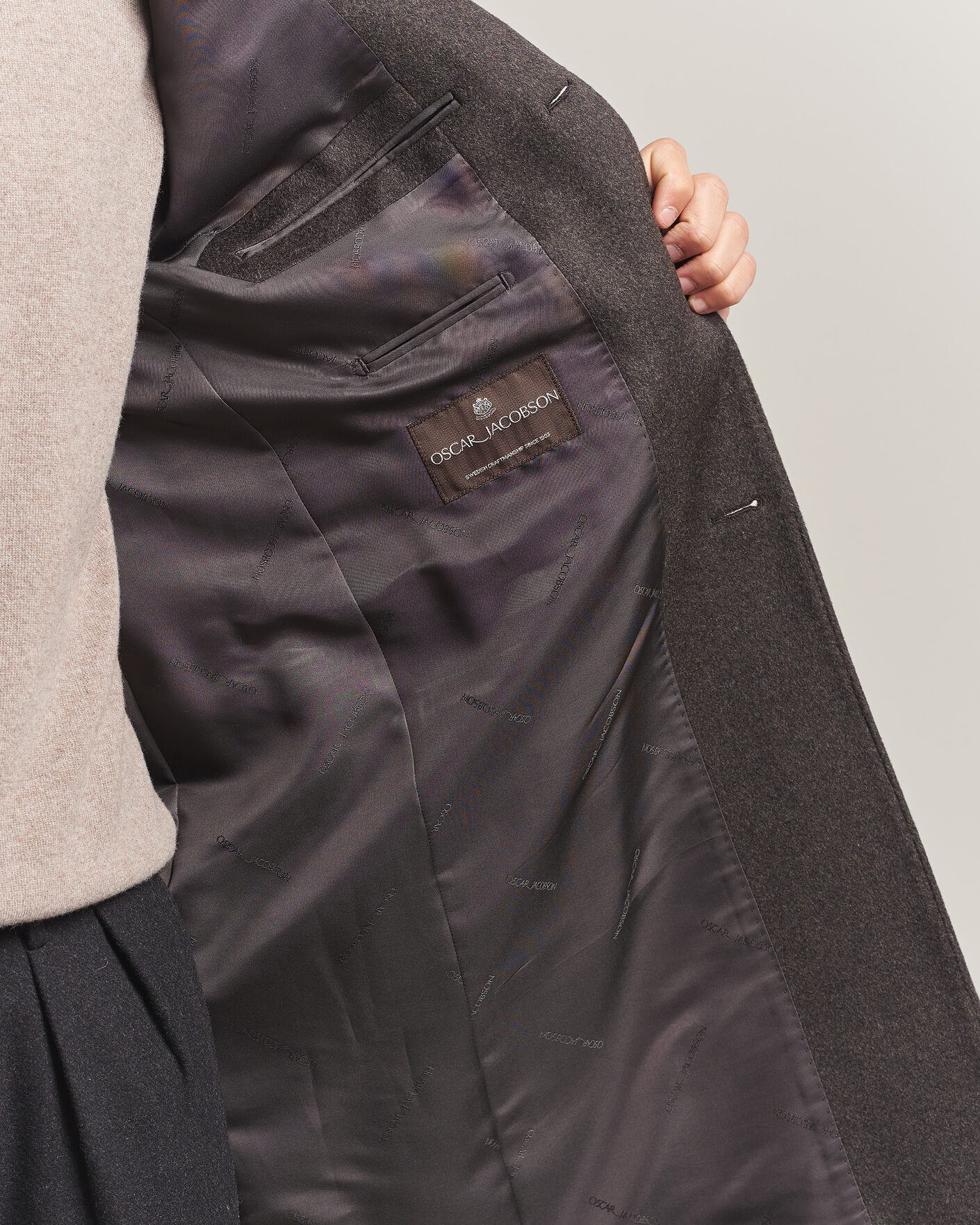 Hombres | Abrigos y chaquetas | Oscar Jacobson | Sergio Wool Coat Brown