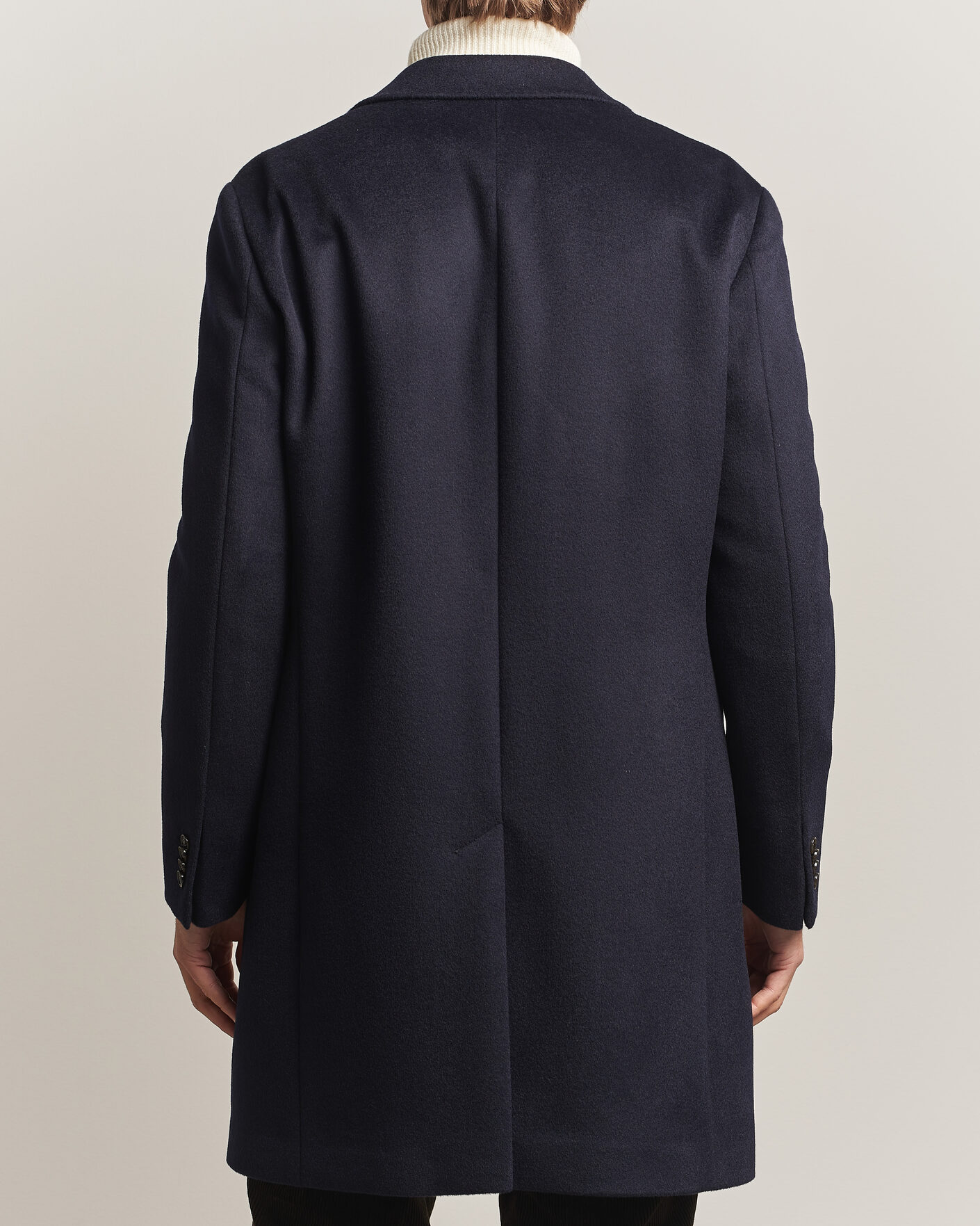 Hombres | Abrigos y chaquetas | Oscar Jacobson | Single Breasted Wool Coat Navy
