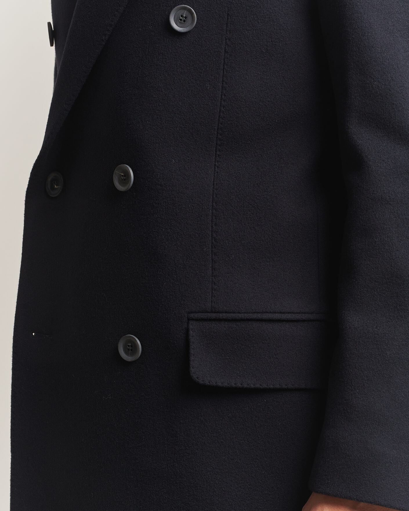 Hombres | Abrigos y chaquetas | Oscar Jacobson | Sicily Double Breasted Wool Coat Navy
