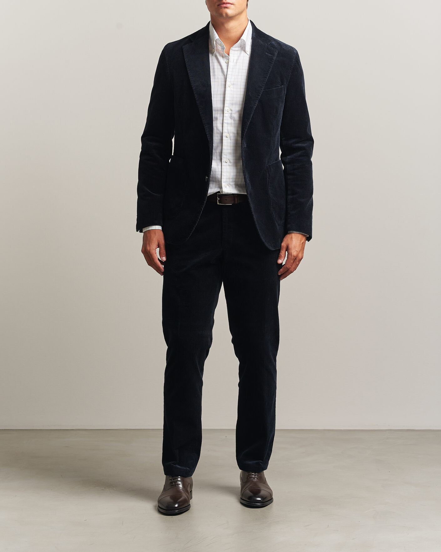 Hombres | Blazers | Oscar Jacobson | Fogerty Patch Pocket Cord Blazer Navy