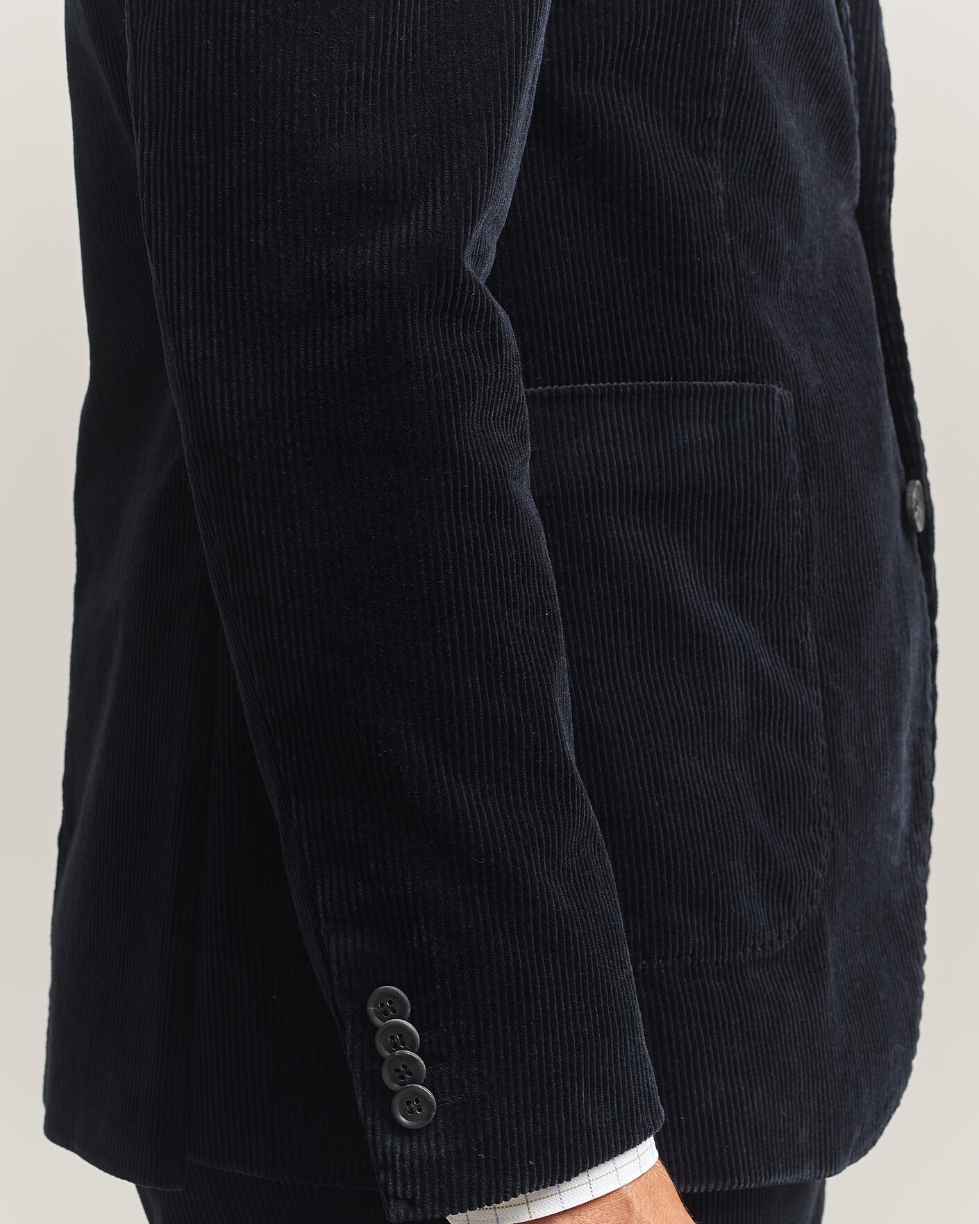 Hombres | Blazers | Oscar Jacobson | Fogerty Patch Pocket Cord Blazer Navy