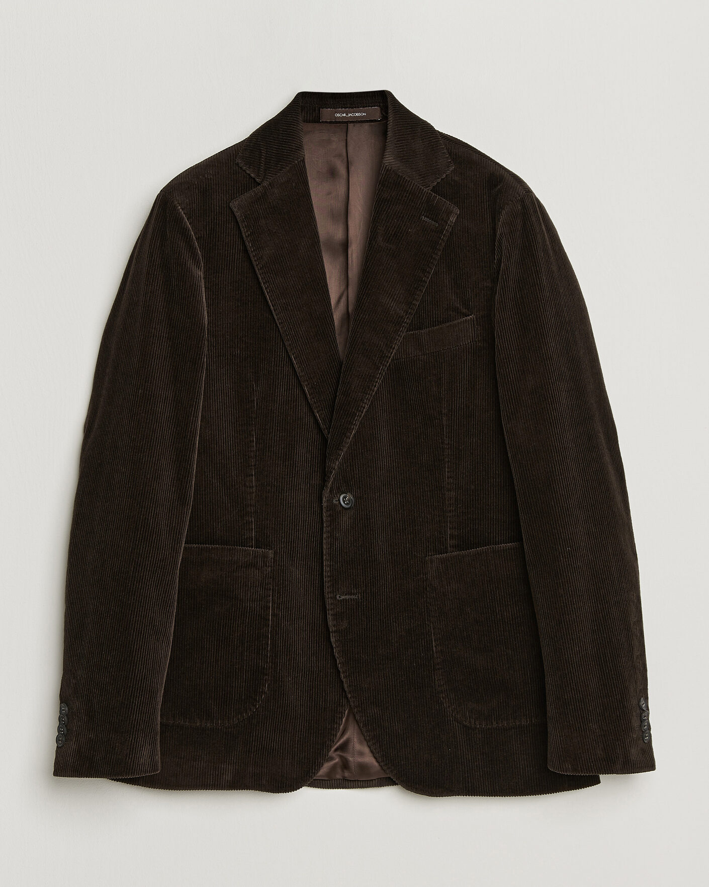 Hombres | Blazers | Oscar Jacobson | Fogerty Patch Pocket Cord Blazer Dark Brown