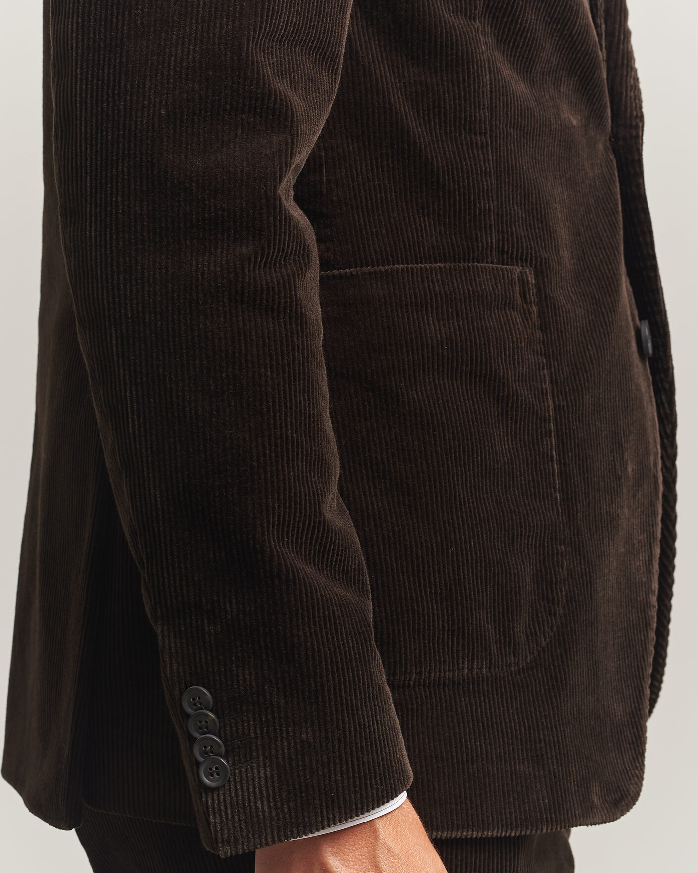 Hombres | Blazers | Oscar Jacobson | Fogerty Patch Pocket Cord Blazer Dark Brown