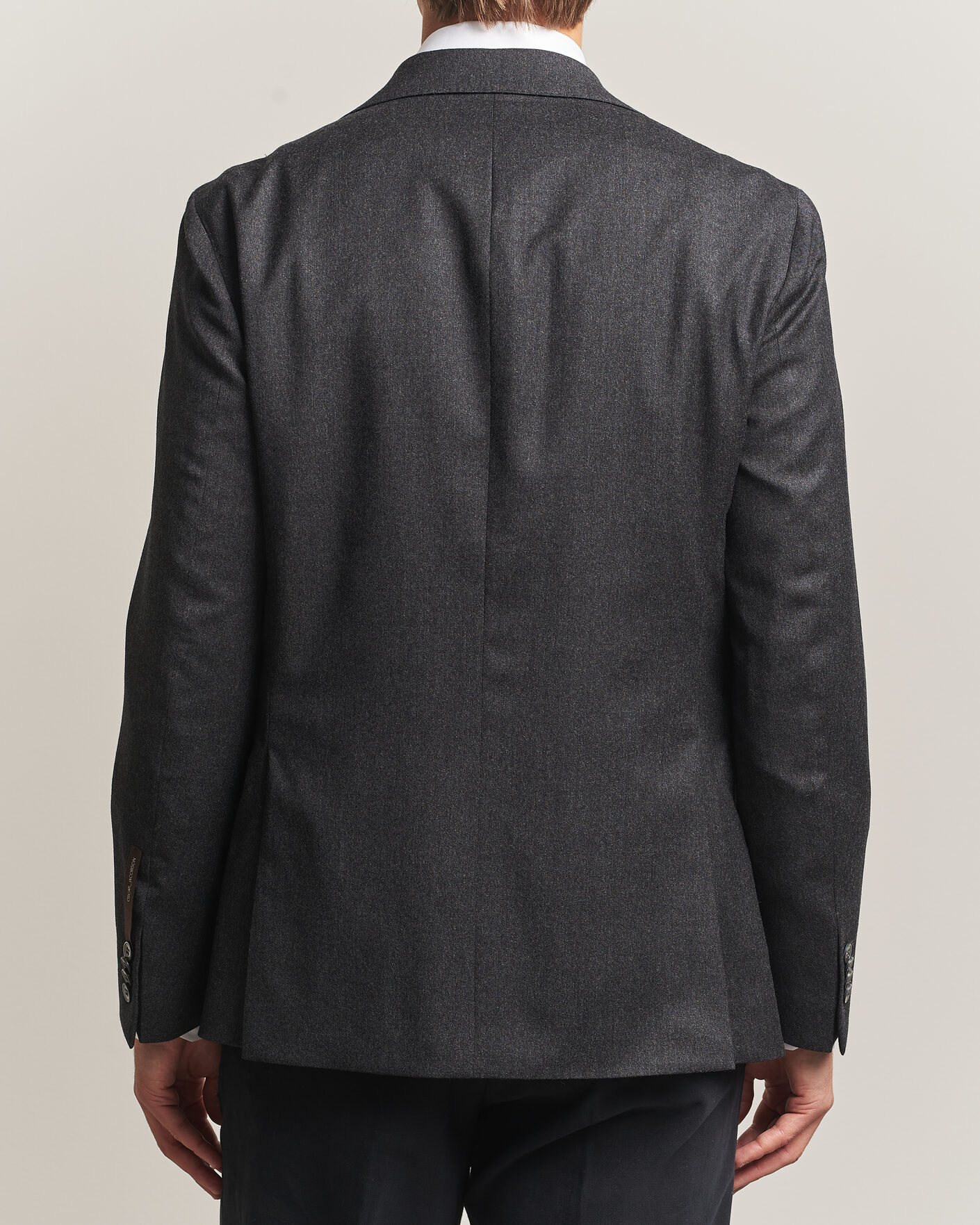 Hombres | Blazers | Oscar Jacobson | Fogerty Wool Flannel Blazer Charcoal