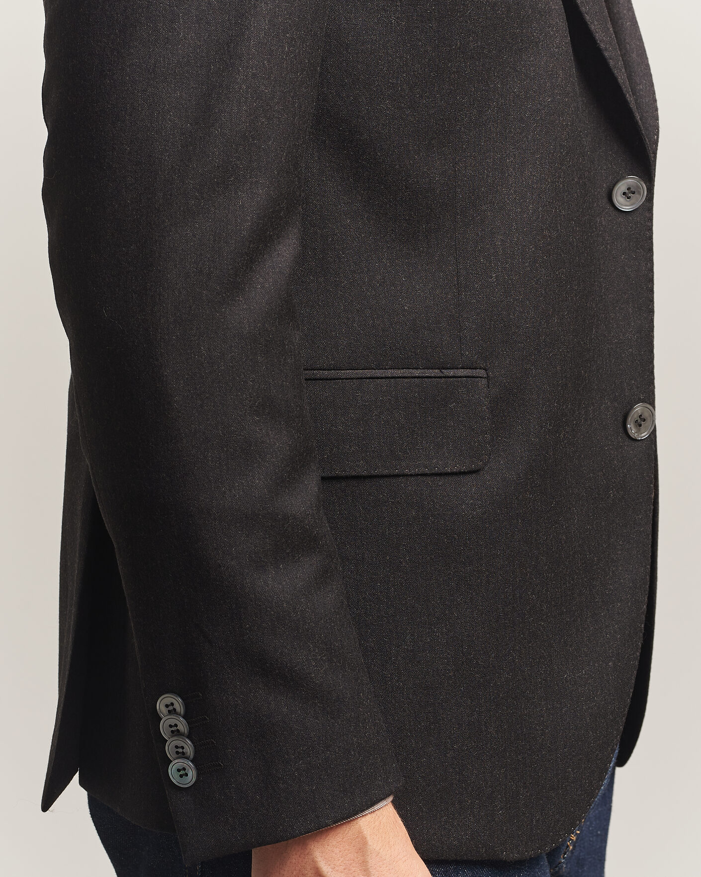 Hombres | Blazers | Oscar Jacobson | Fogerty Wool Flannel Blazer Brown