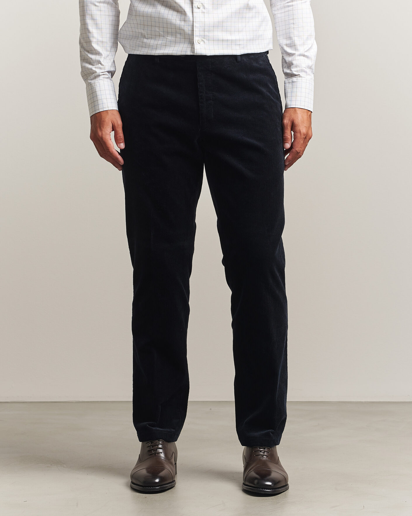Hombres | Pantalones | Oscar Jacobson | Dandy Corduroy Trousers Navy
