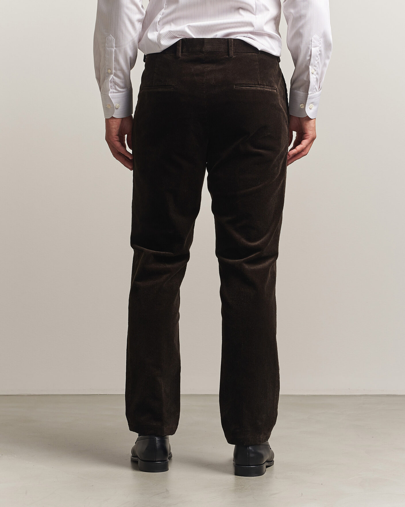Hombres | Pantalones | Oscar Jacobson | Dandy Corduroy Trousers Dark Brown
