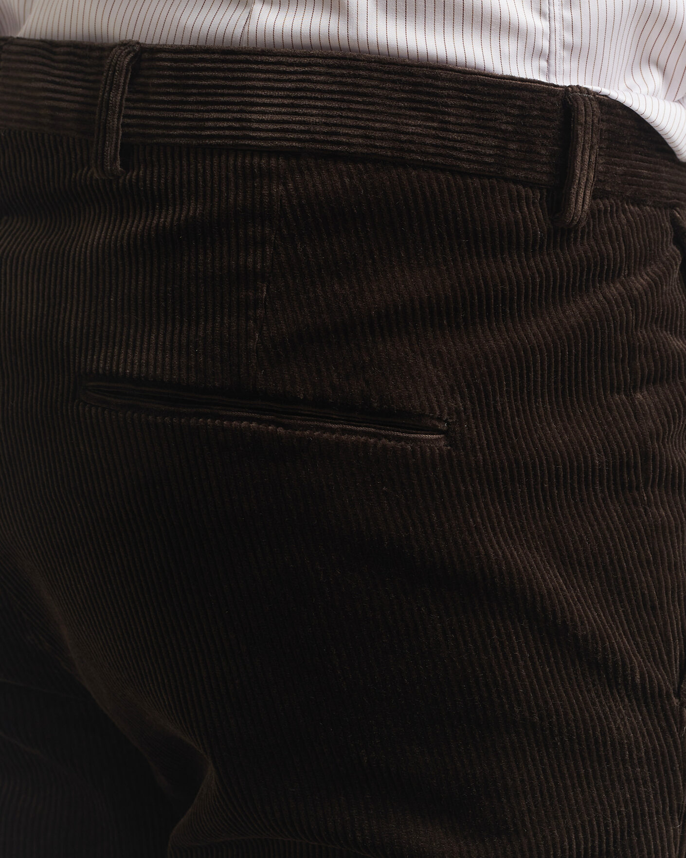 Hombres | Pantalones | Oscar Jacobson | Dandy Corduroy Trousers Dark Brown