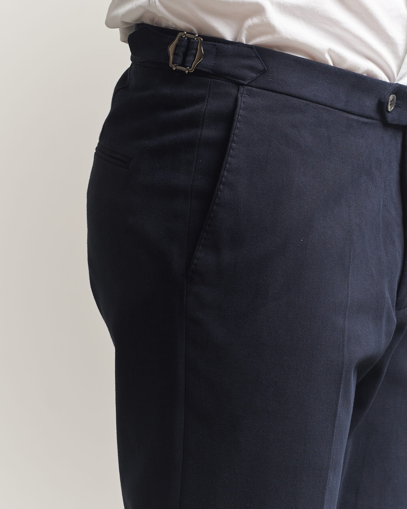 Hombres | Pantalones | Oscar Jacobson | Dandy Brushed Cotton Trousers Blue