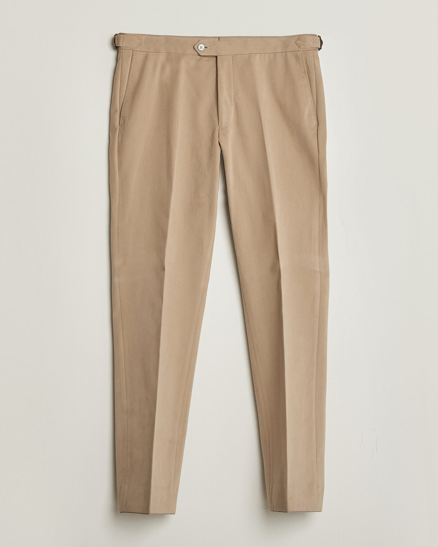 Hombres | Pantalones | Oscar Jacobson | Dandy Brushed Cotton Trousers Beige