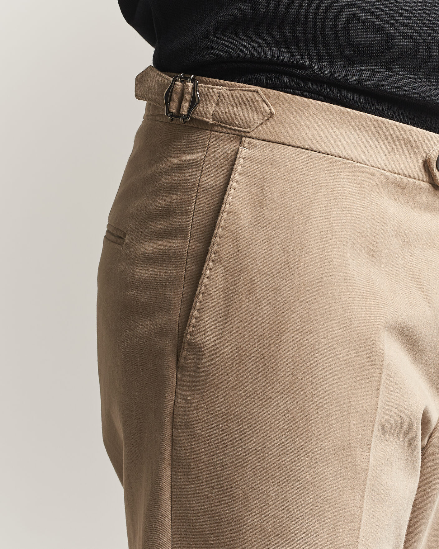 Hombres | Pantalones | Oscar Jacobson | Dandy Brushed Cotton Trousers Beige