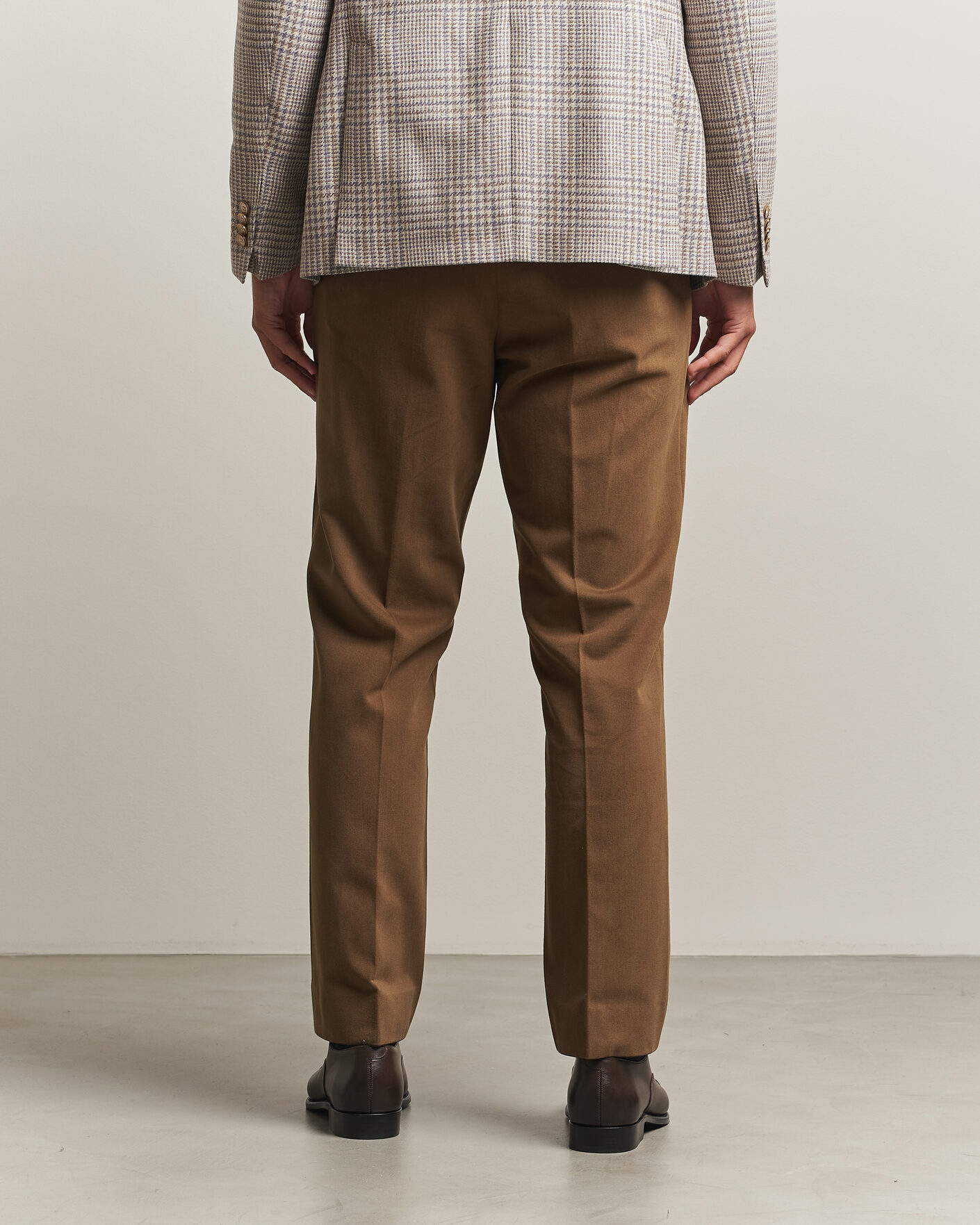 Hombres | Pantalones | Oscar Jacobson | Dandy Brushed Cotton Trousers Camel