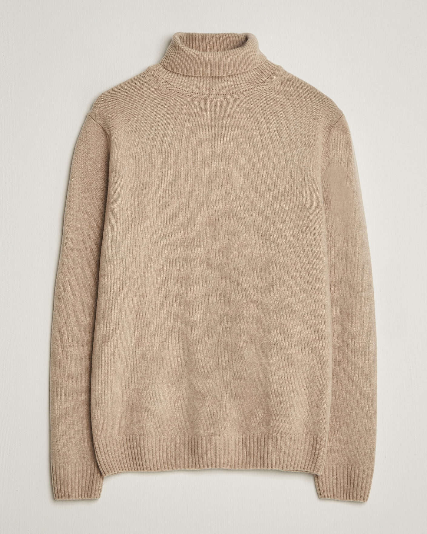 Hombres | Jerséis y prendas de punto | Stenströms | Brushed Merino Rollneck Beige