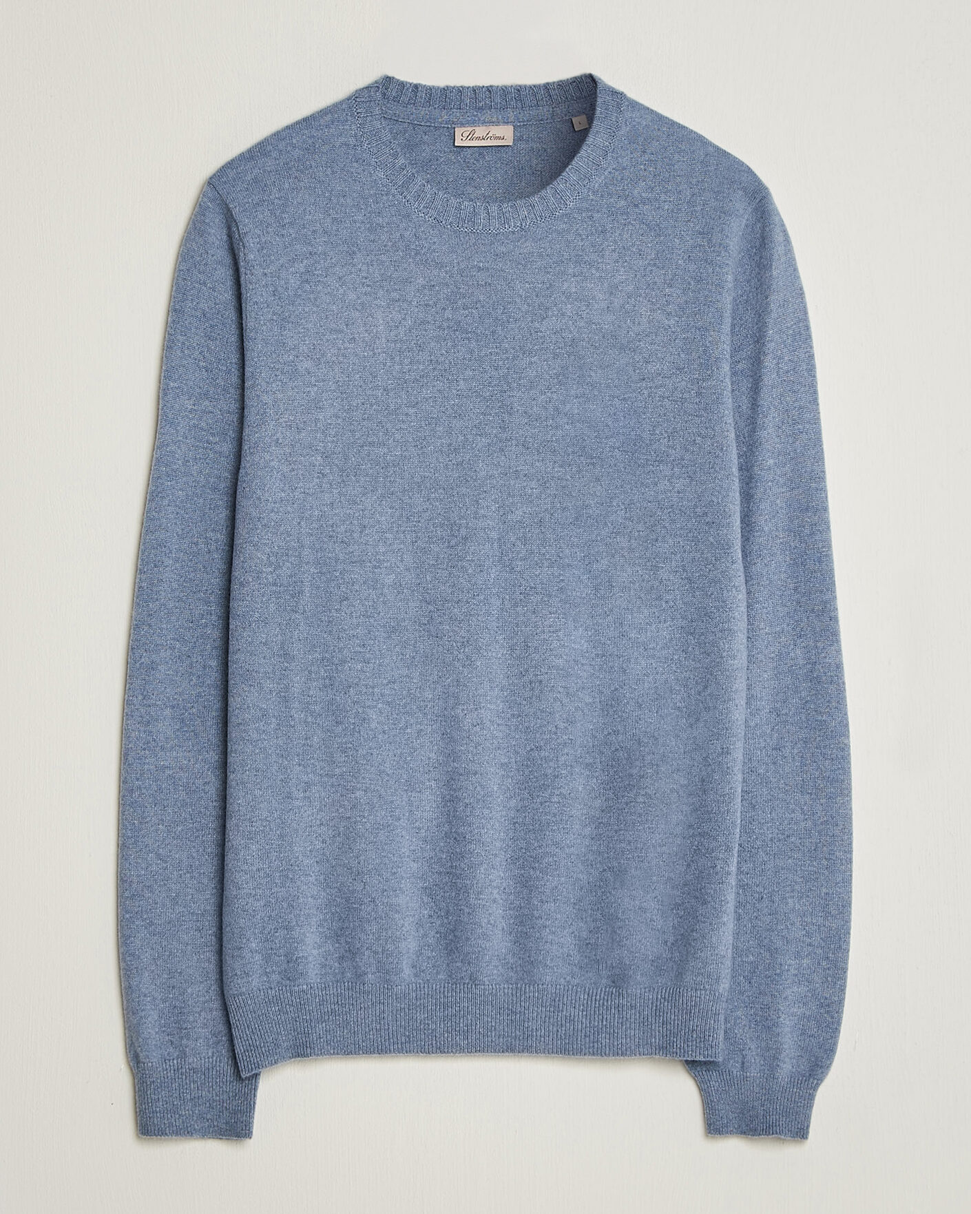 Hombres | Jerséis y prendas de punto | Stenströms | Cashmere Crewneck Light Blue