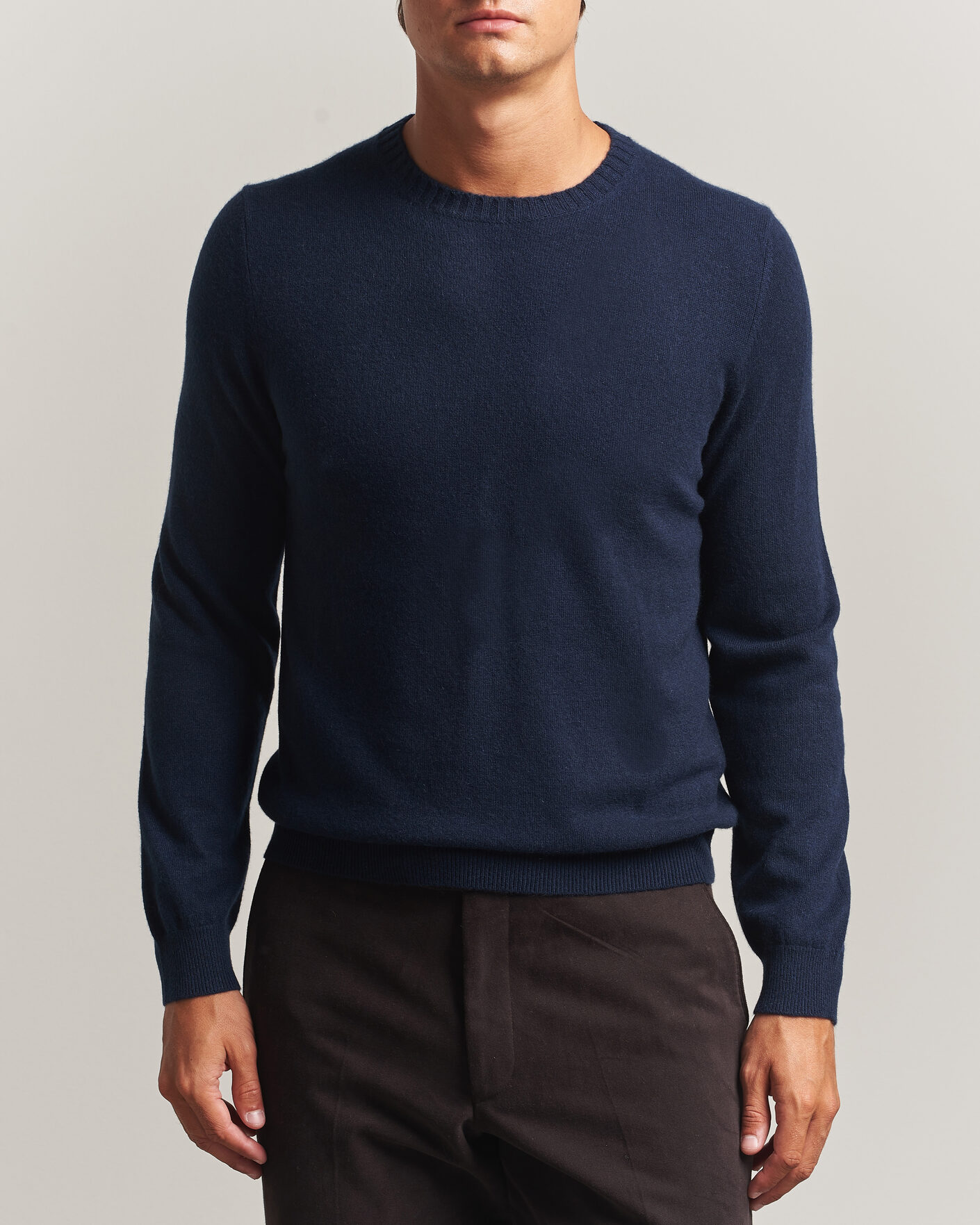 Hombres | Jerséis y prendas de punto | Stenströms | Cashmere Crewneck Navy