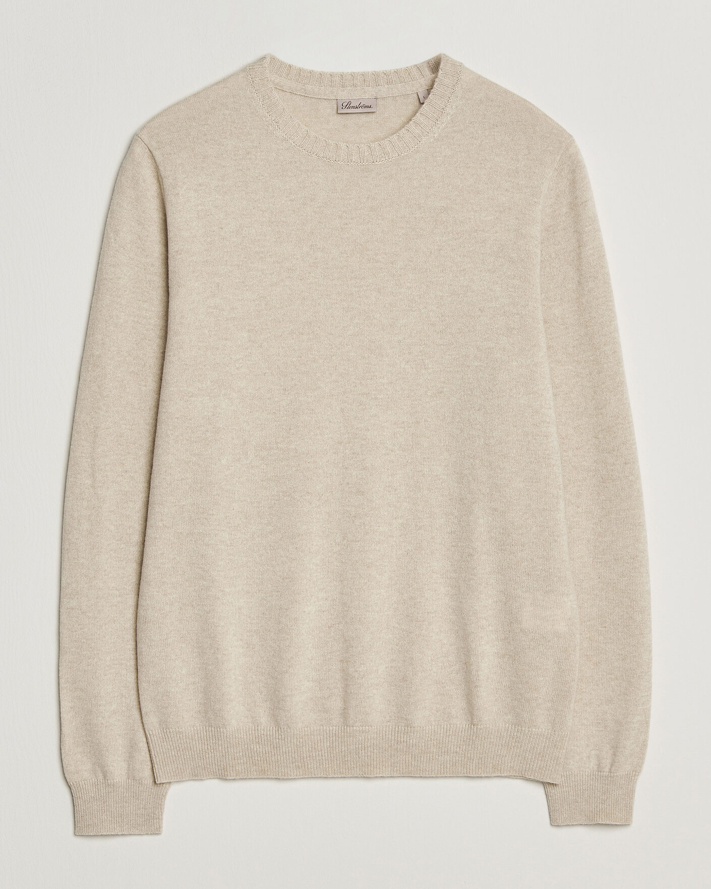 Hombres | Jerséis y prendas de punto | Stenströms | Cashmere Crewneck Beige