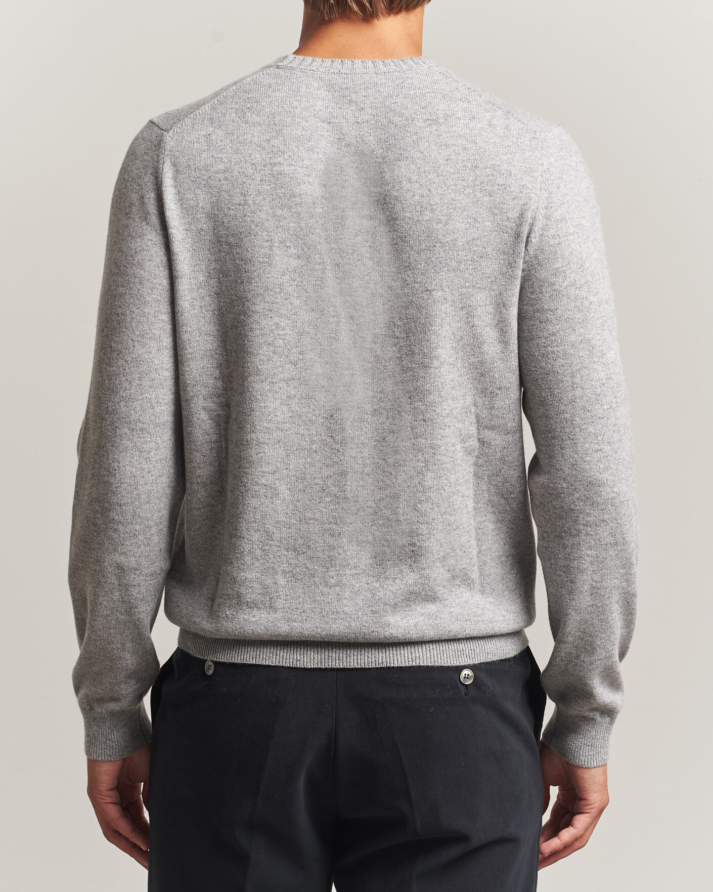Hombres | Jerséis y prendas de punto | Stenströms | Cashmere Crewneck Grey