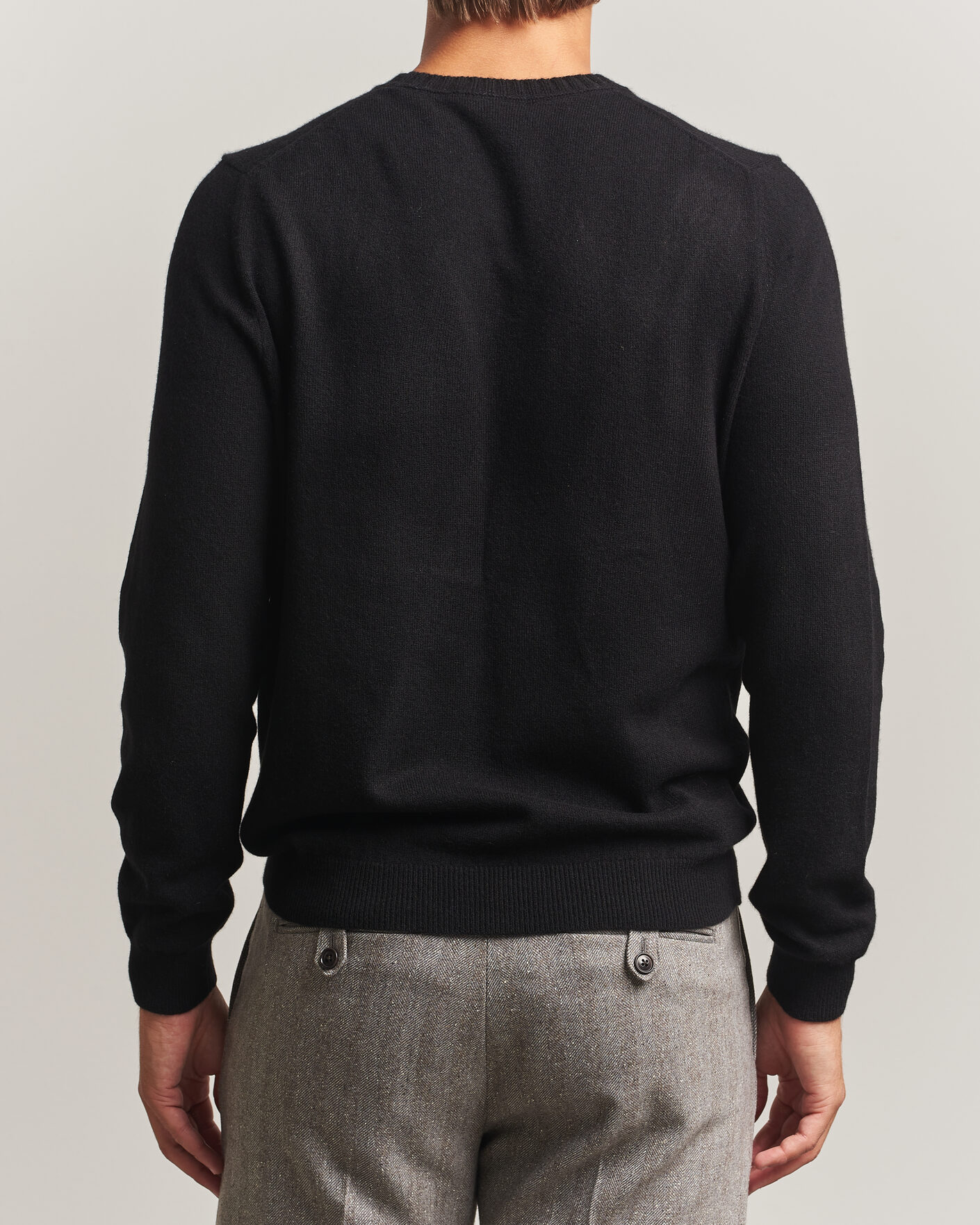 Hombres | Jerséis y prendas de punto | Stenströms | Cashmere Crewneck Black