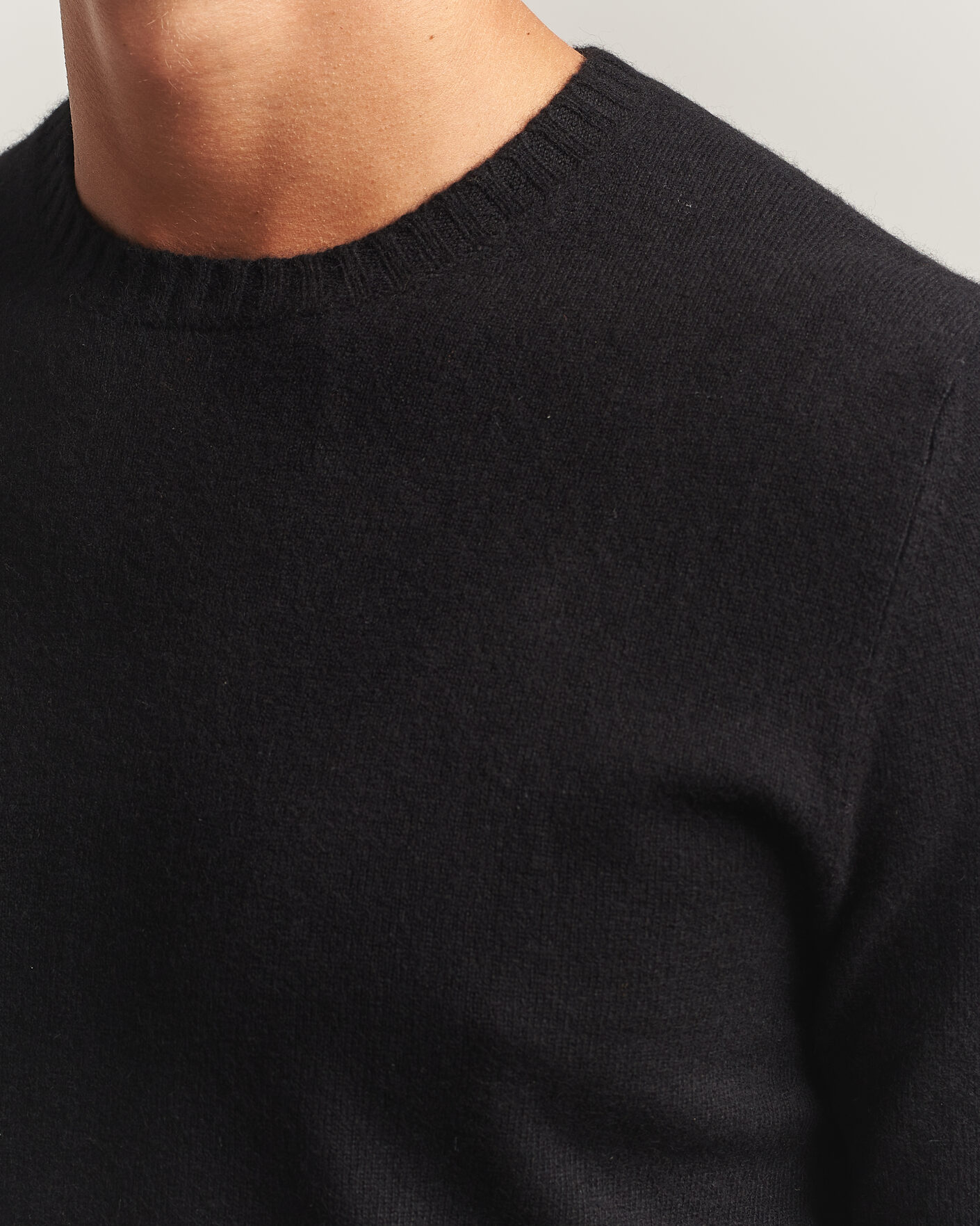 Hombres | Jerséis y prendas de punto | Stenströms | Cashmere Crewneck Black