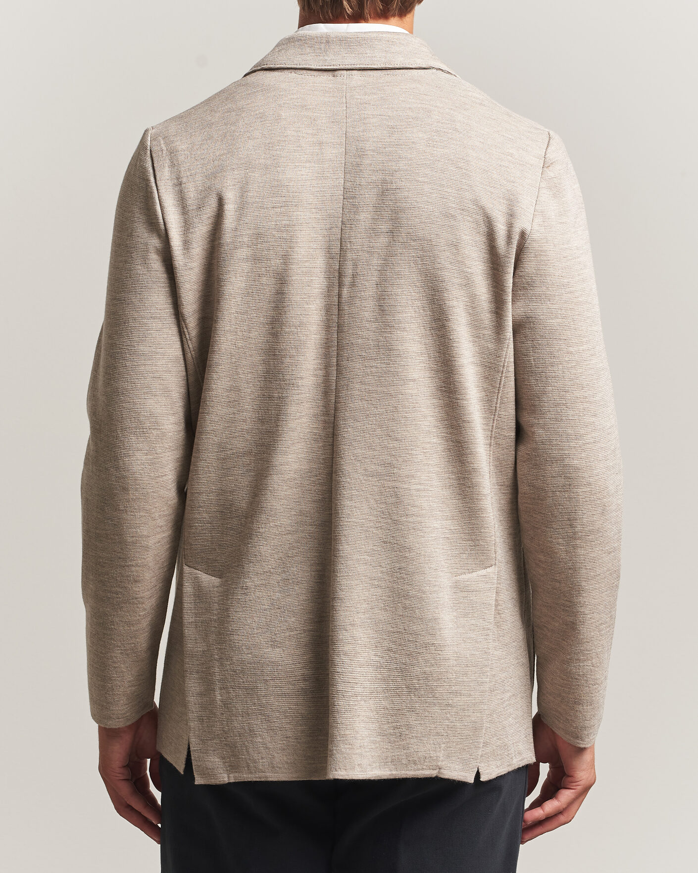 Hombres | Blazers | Stenströms | Milano Knitted Merino Blazer Beige