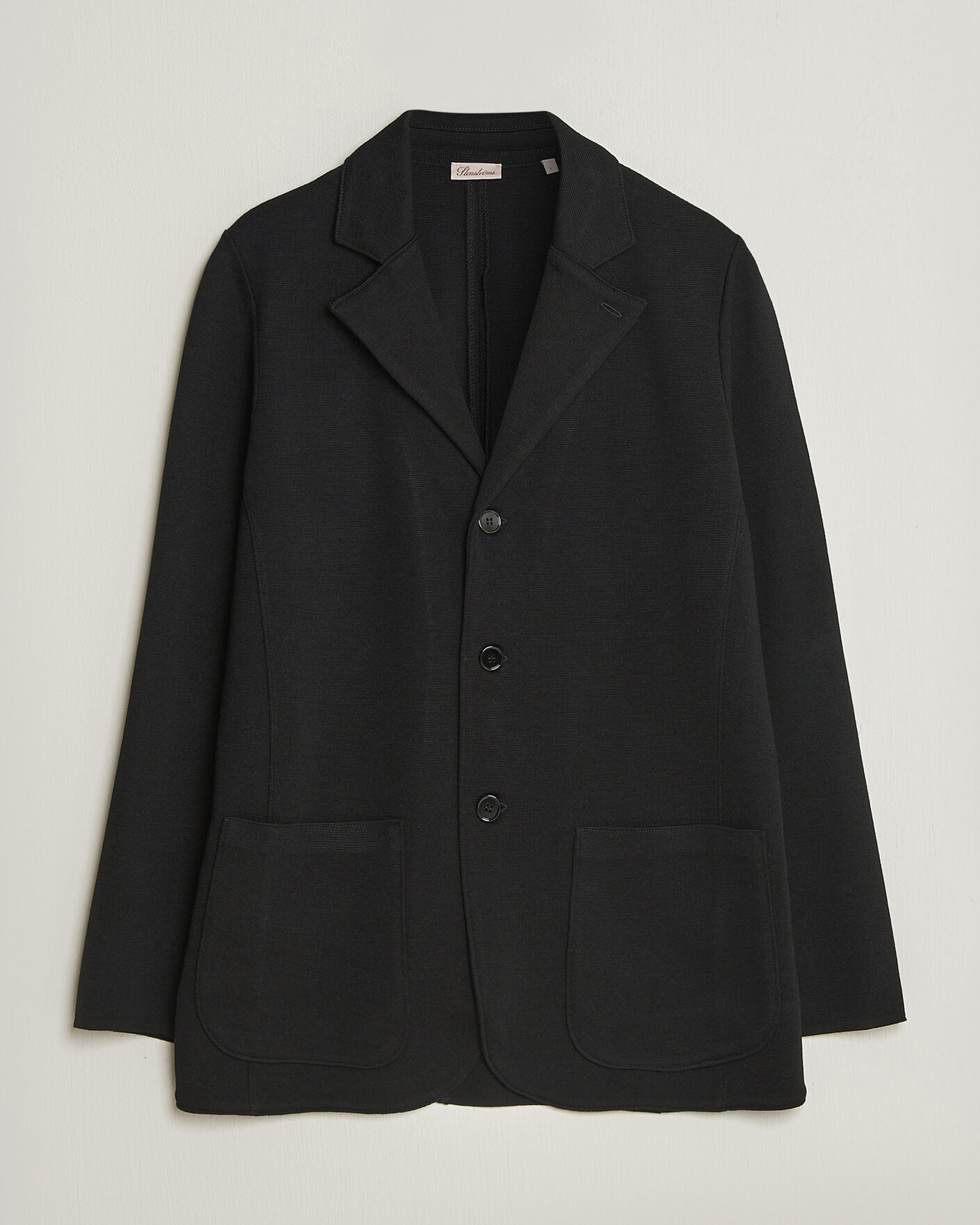 Hombres | Blazers | Stenströms | Milano Knitted Merino Blazer Black