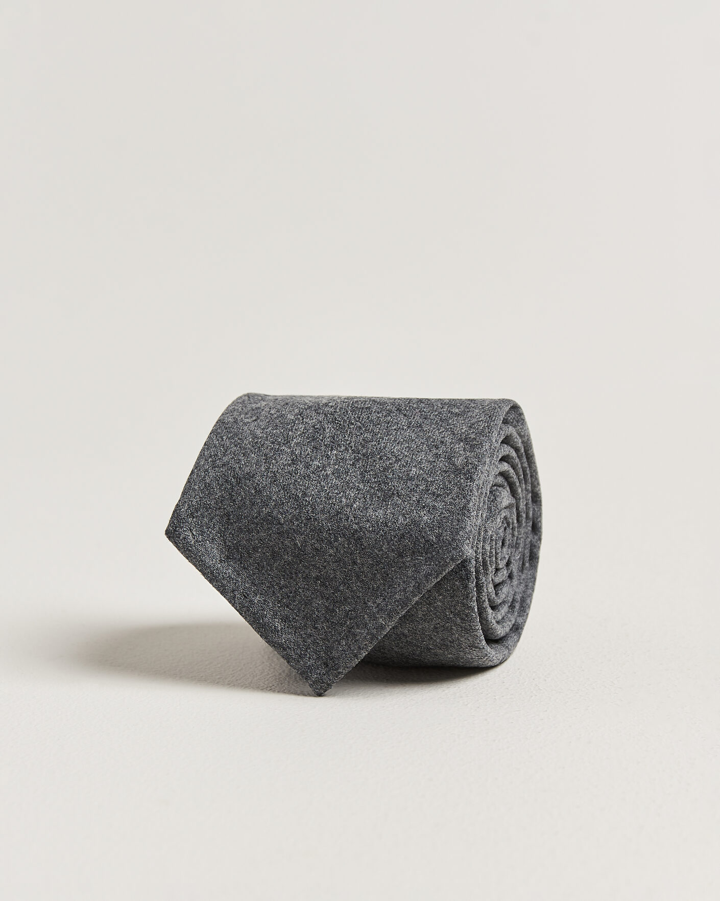 Hombres | Corbatas | Stenströms | Wool Tie 7,5cm Grey