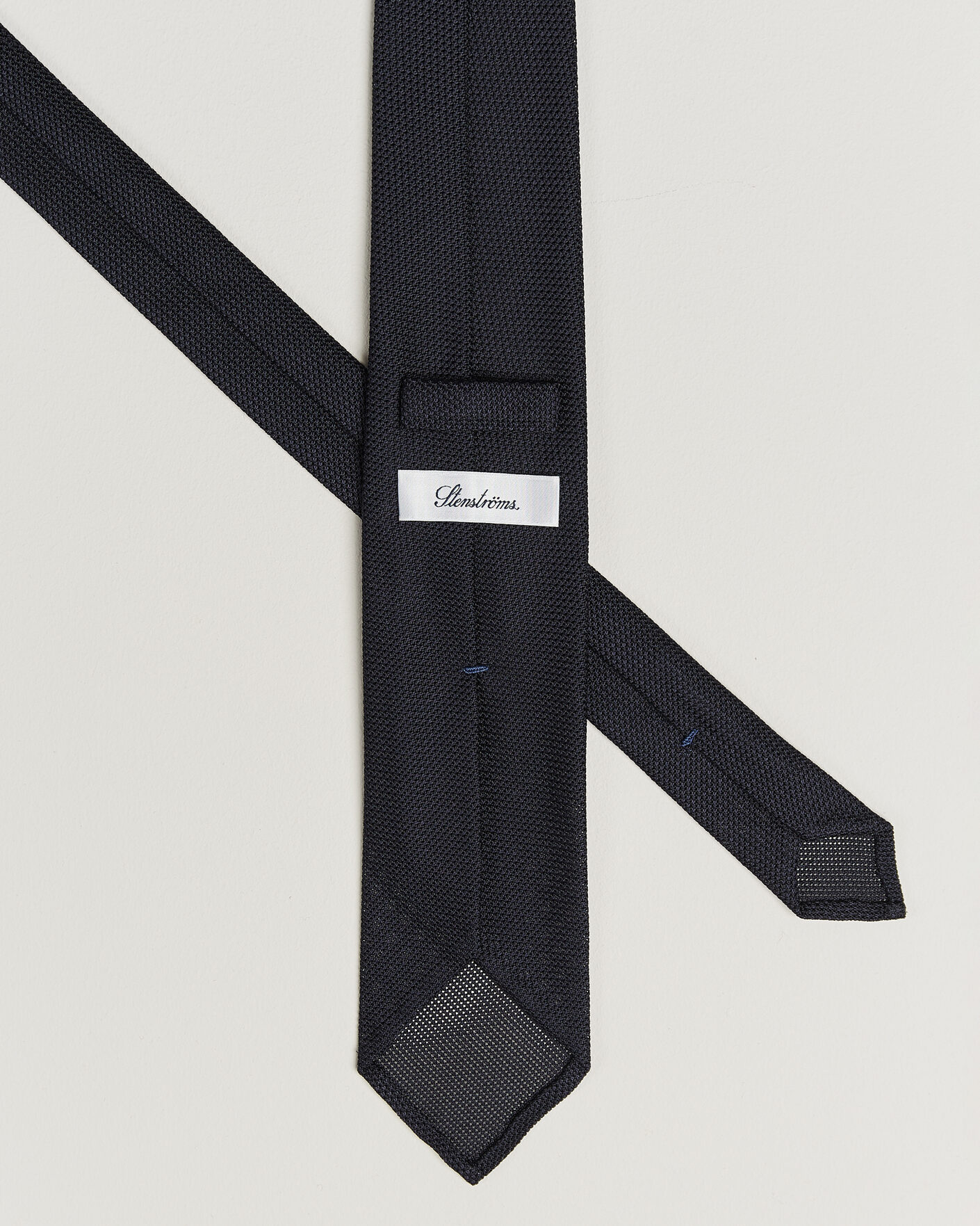 Hombres | Corbatas | Stenströms | Silk Grenadine Tie 7,5cm Navy
