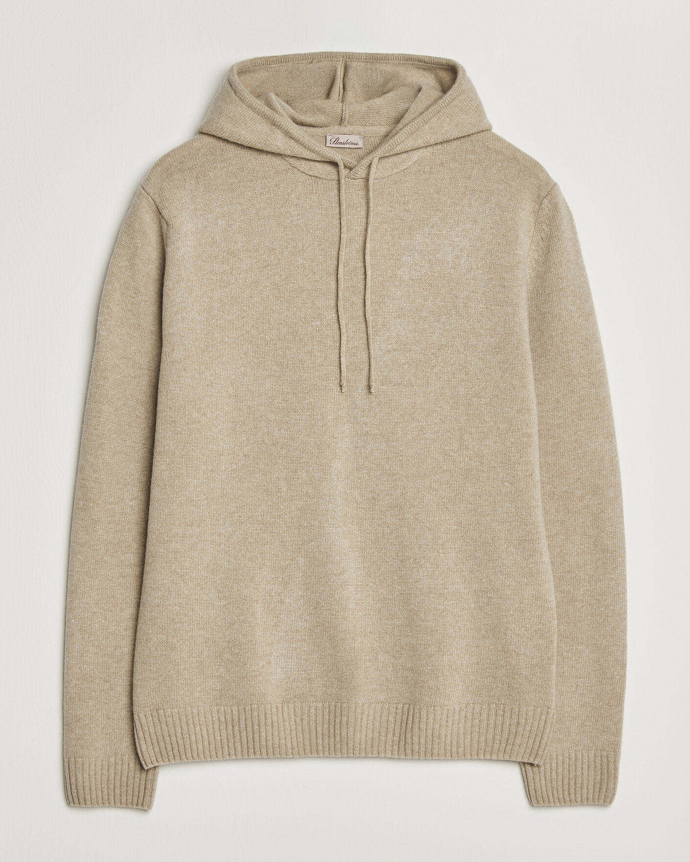 Hombres | Jerséis y prendas de punto | Stenströms | Brushed Merino Hood Beige