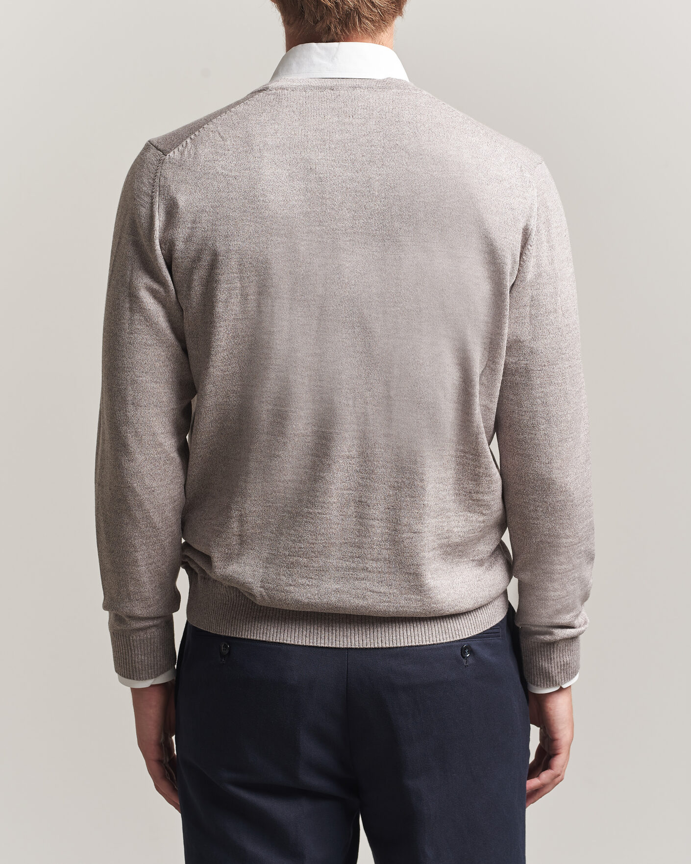 Hombres | Jerséis y prendas de punto | Stenströms | Merino Cardigan Beige Mouline