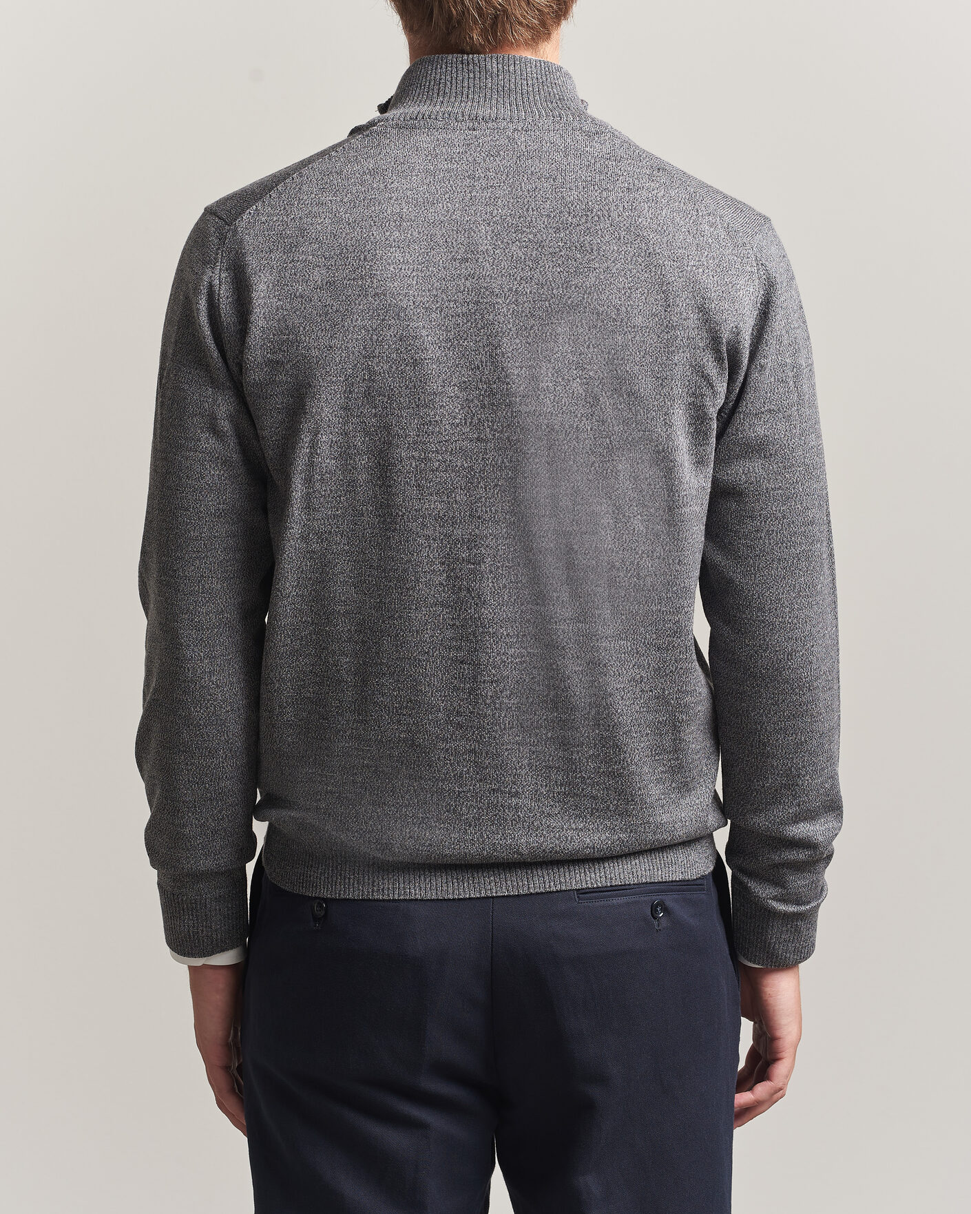 Hombres | Jerséis y prendas de punto | Stenströms | Merino Full Zip Grey