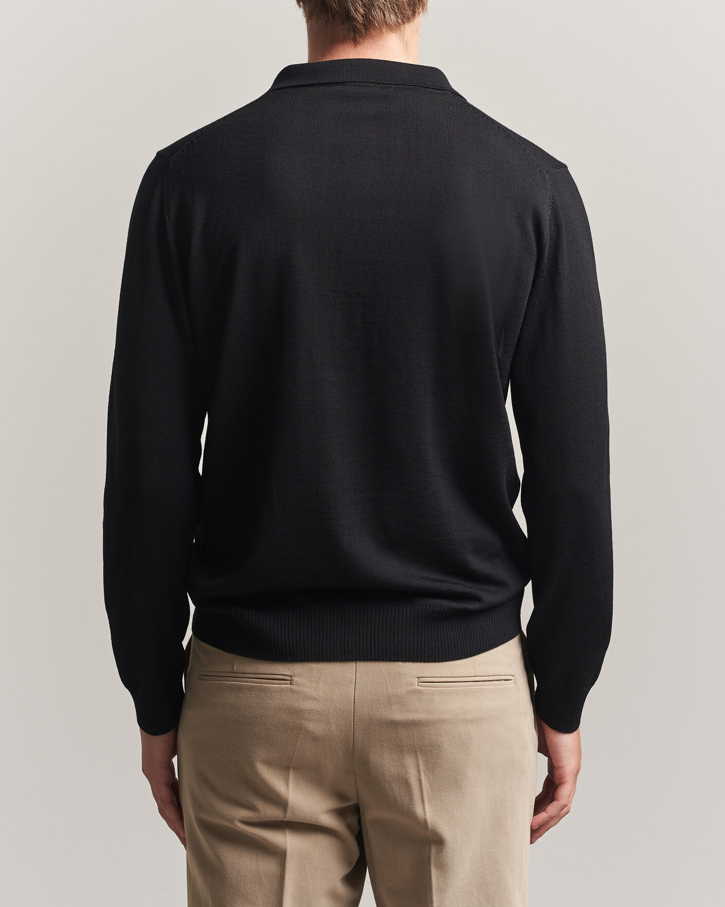 Hombres | Jerséis y prendas de punto | Stenströms | Merino Polo Black