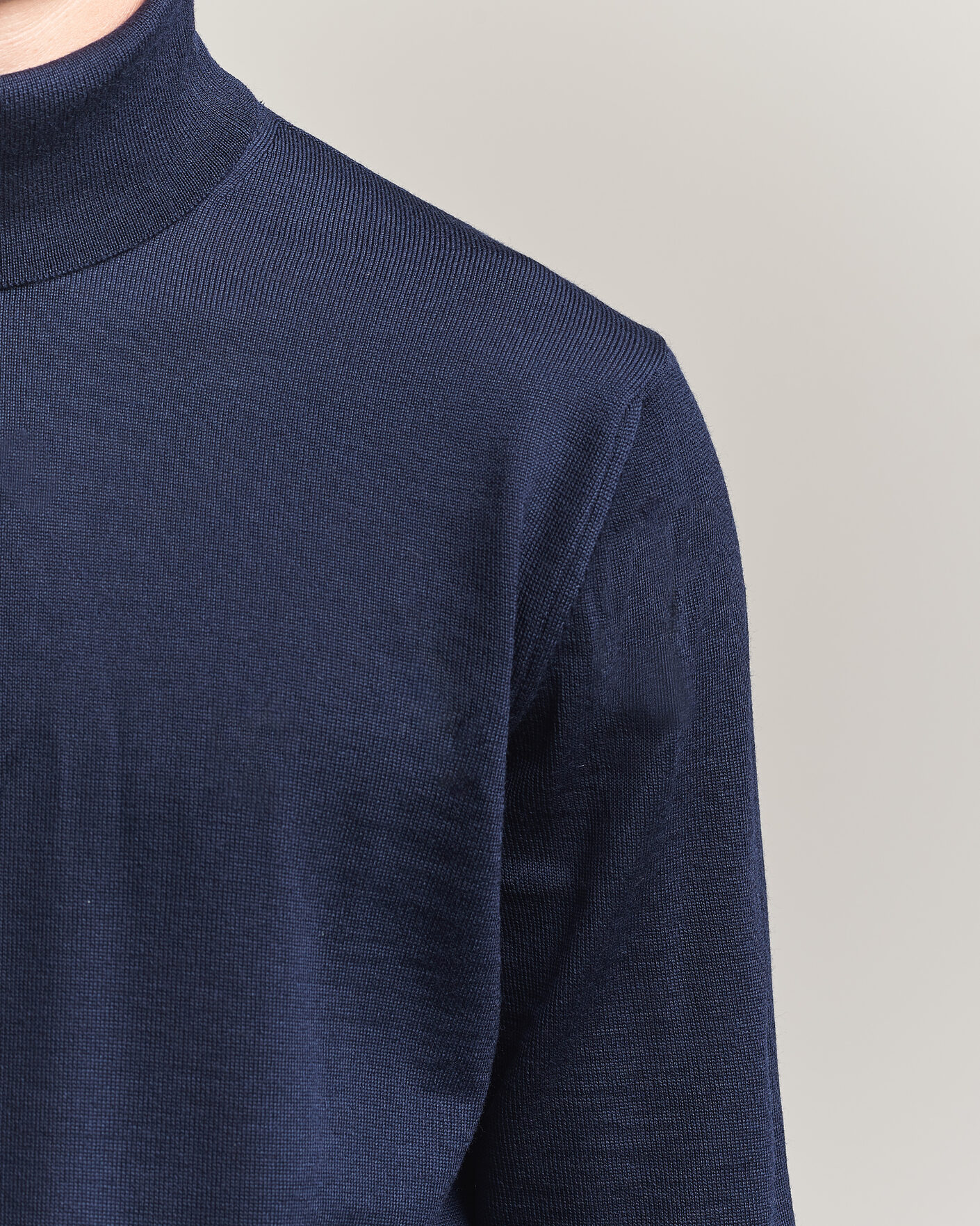 Hombres | Jerséis y prendas de punto | Stenströms | Merino Rollneck Navy