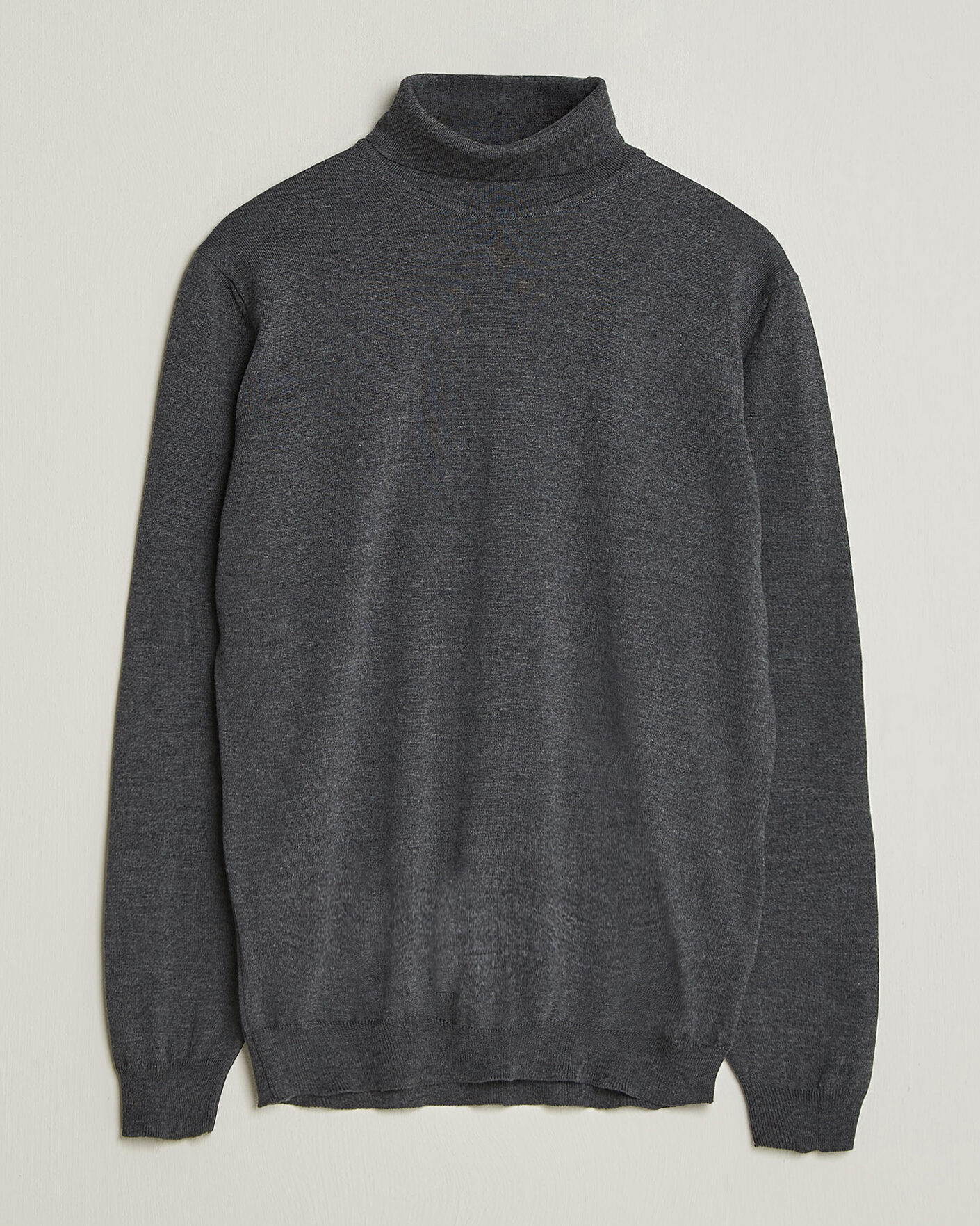 Hombres | Jerséis y prendas de punto | Stenströms | Merino Rollneck Dark Grey