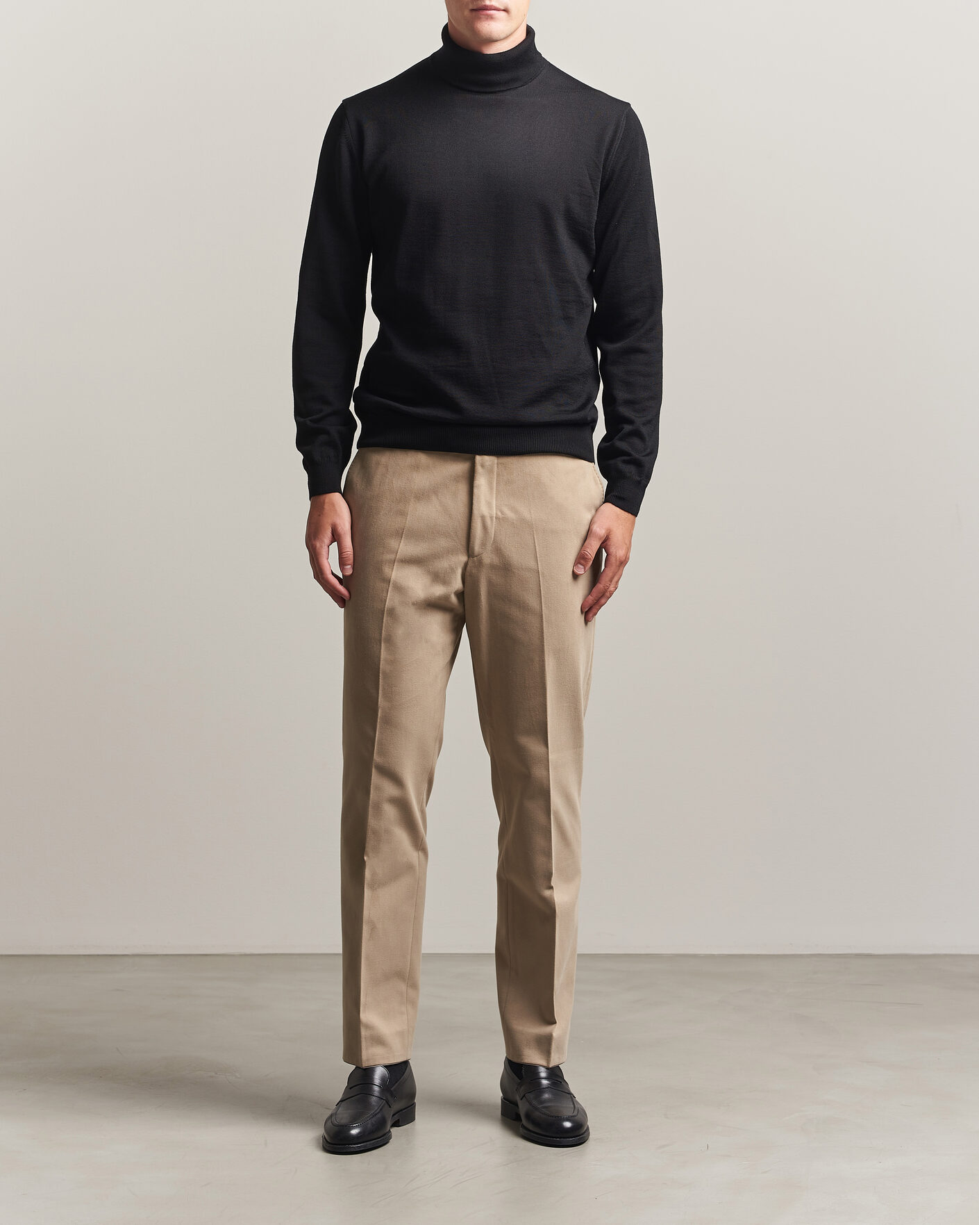 Hombres | Jerséis y prendas de punto | Stenströms | Merino Rollneck Black