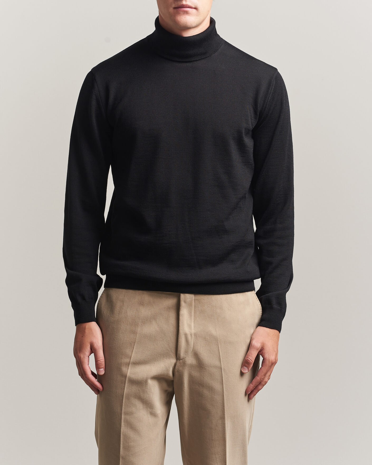 Hombres | Jerséis y prendas de punto | Stenströms | Merino Rollneck Black