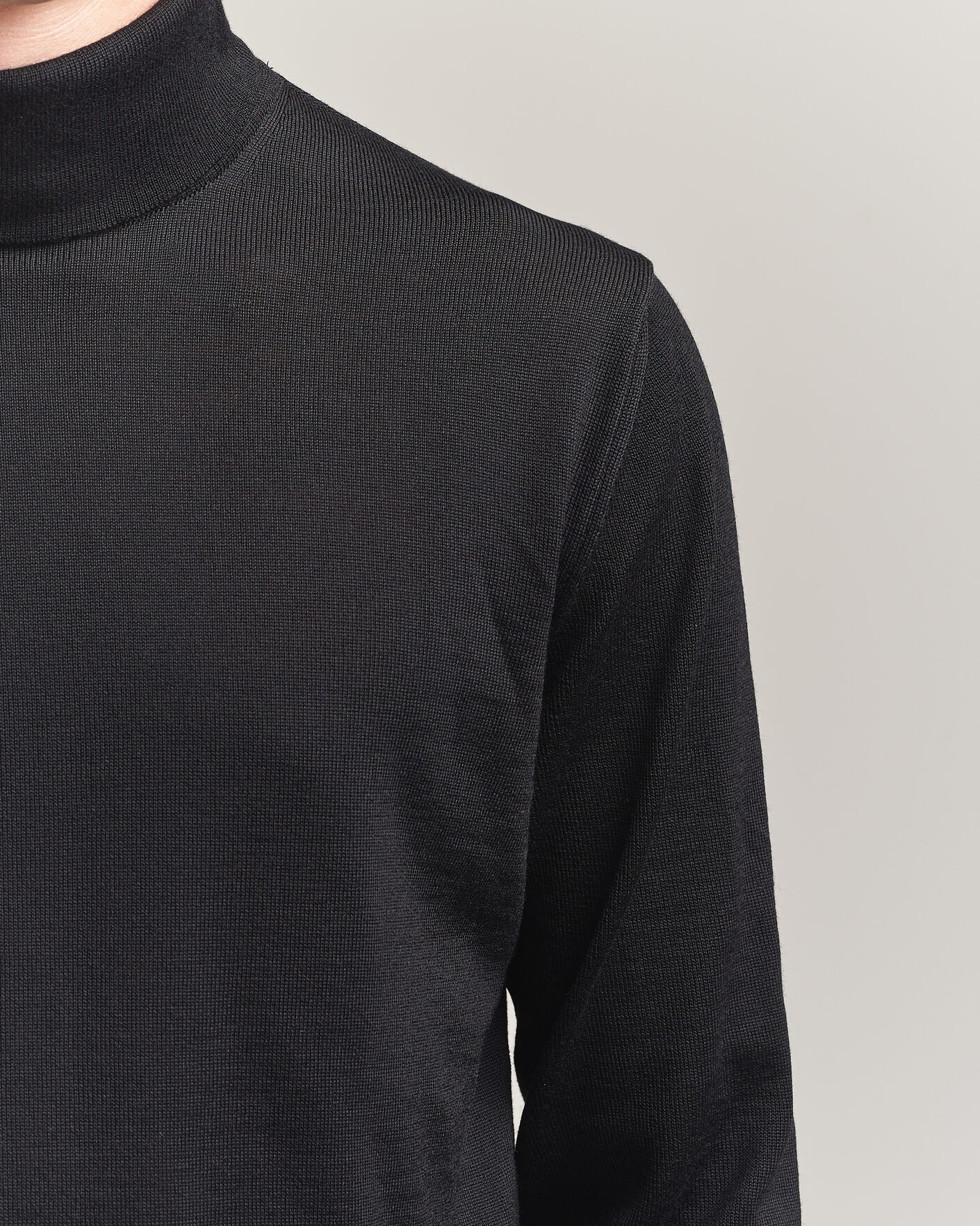 Hombres | Jerséis y prendas de punto | Stenströms | Merino Rollneck Black