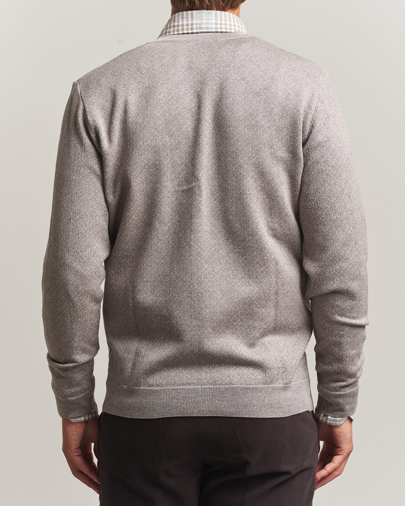 Hombres | Jerséis y prendas de punto | Stenströms | Merino Jaquard Cardigan Beige