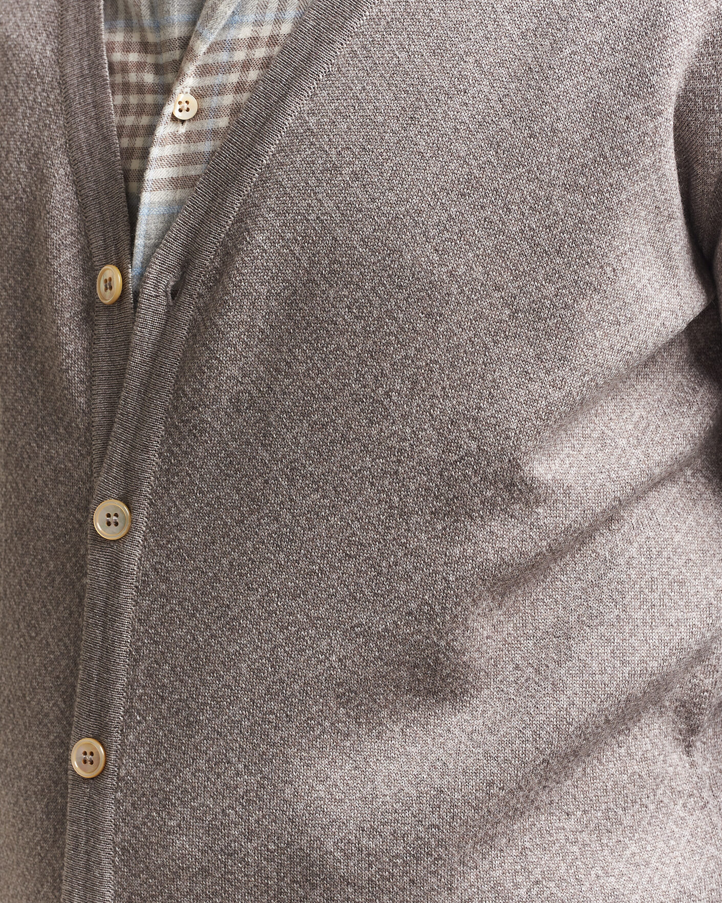 Hombres | Jerséis y prendas de punto | Stenströms | Merino Jaquard Cardigan Beige