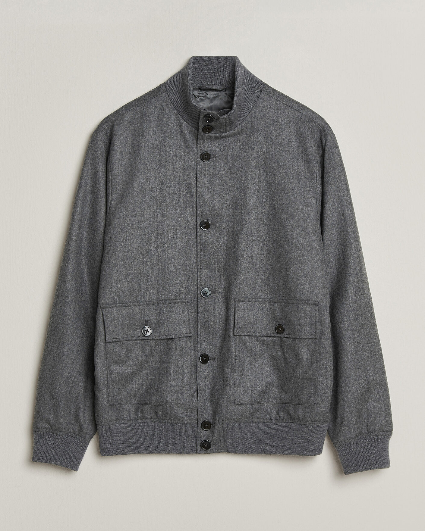 Hombres | Abrigos y chaquetas | Stenströms | Flannel Bomber Jacket Grey