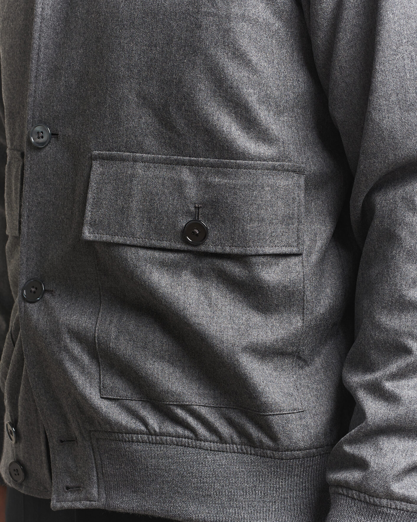 Hombres | Abrigos y chaquetas | Stenströms | Flannel Bomber Jacket Grey