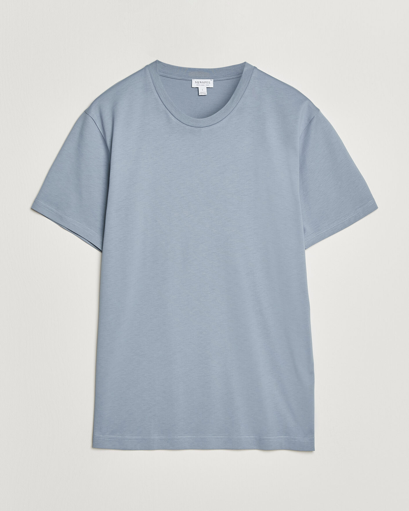 Hombres | Camisetas | Sunspel | Riviera Midweight T-Shirt Powder Blue
