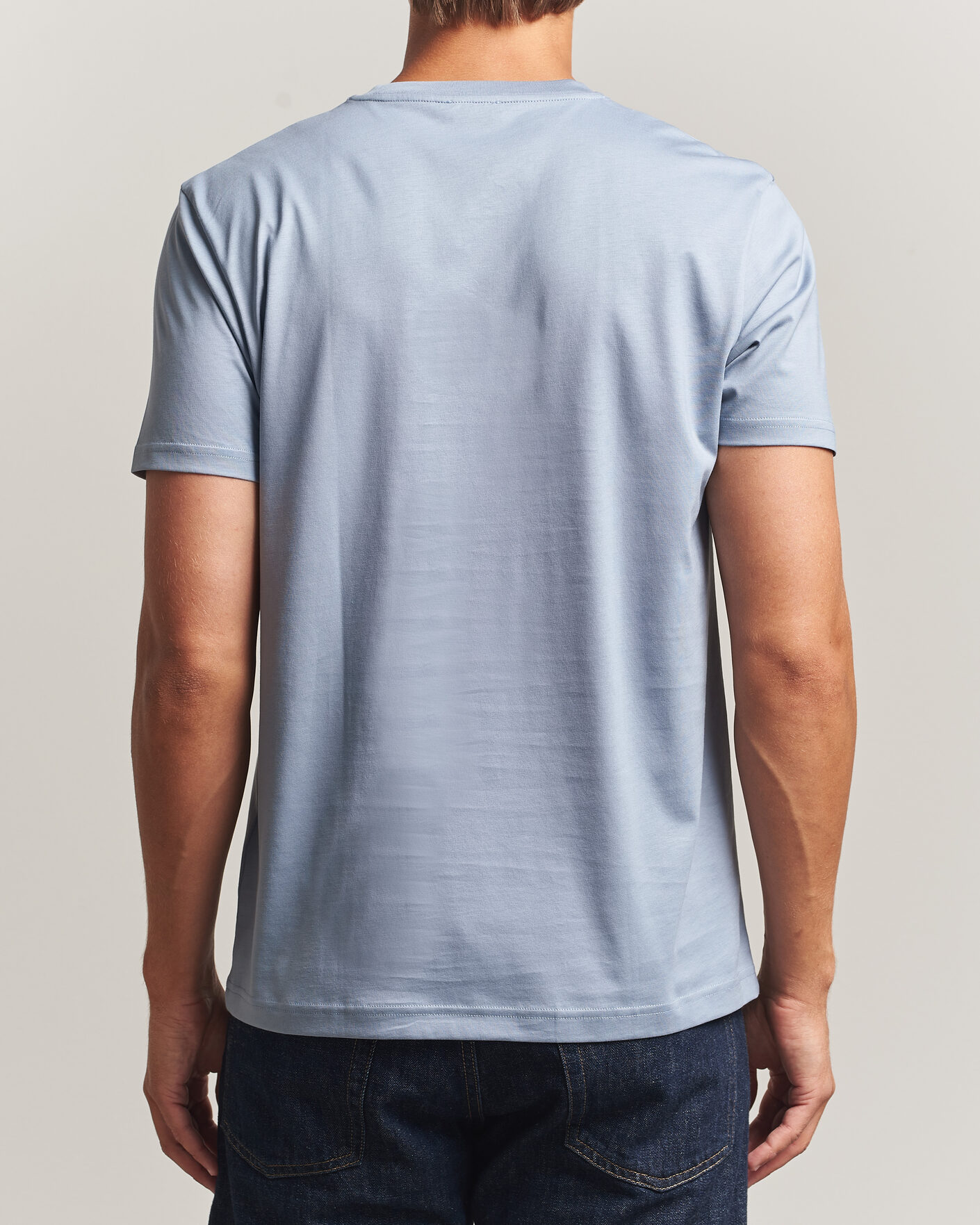 Hombres | Camisetas | Sunspel | Riviera Midweight T-Shirt Powder Blue