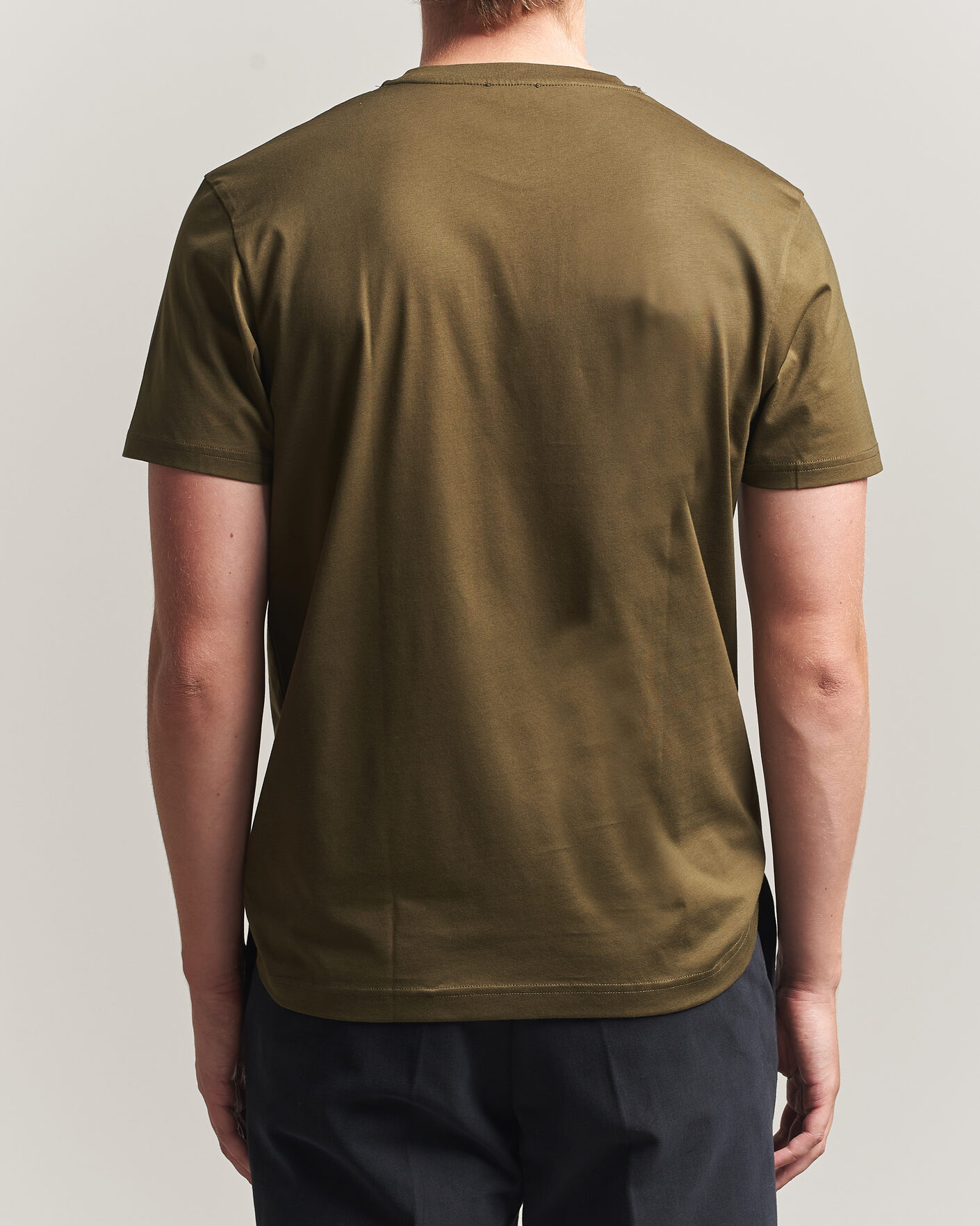 Hombres | Camisetas | Sunspel | Riviera Midweight T-Shirt Loden Green