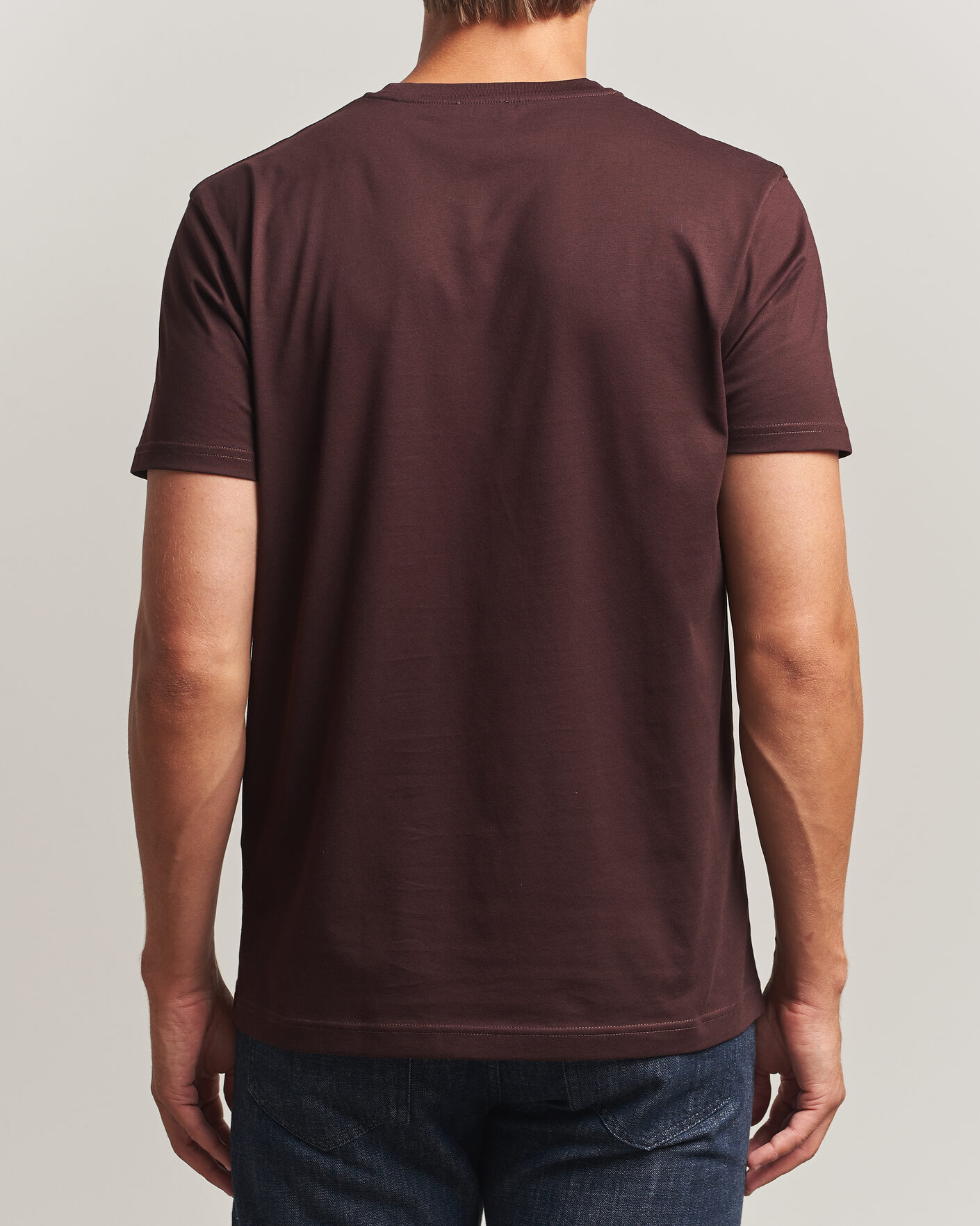 Hombres | Camisetas | Sunspel | Riviera Midweight T-Shirt Dark Brown