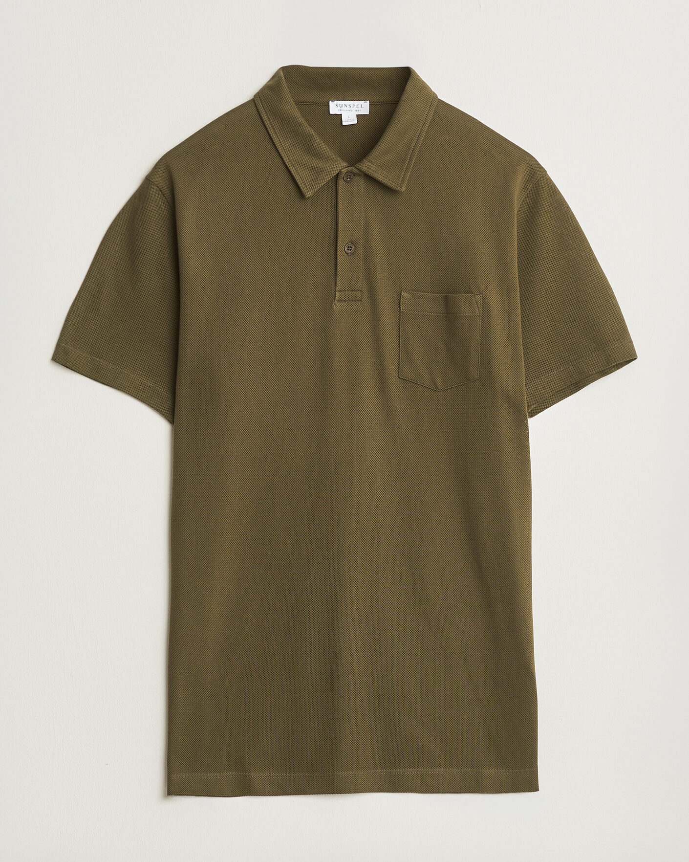 Hombres | Polos | Sunspel | Riviera Polo Shirt Loden Green