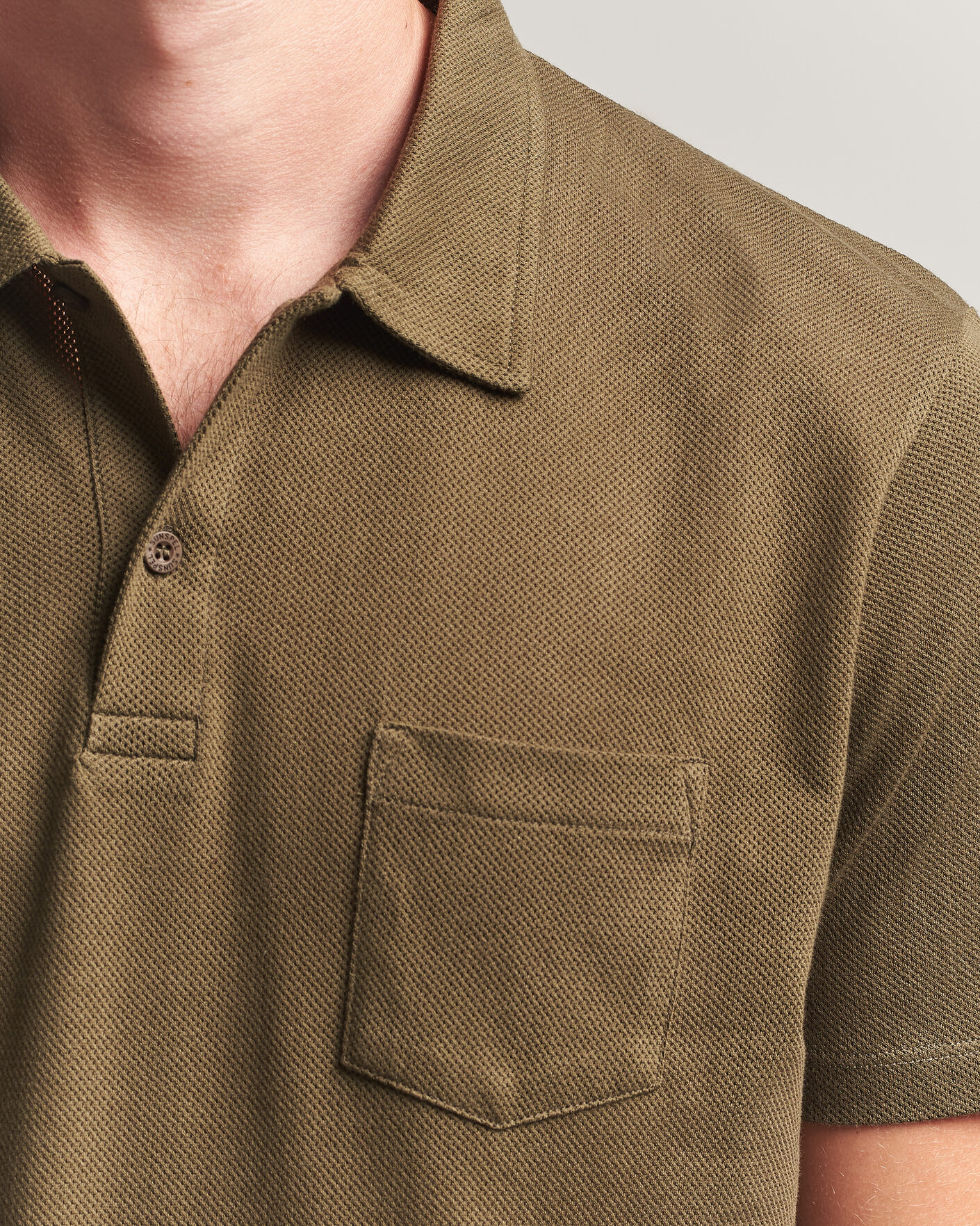 Hombres | Polos | Sunspel | Riviera Polo Shirt Loden Green
